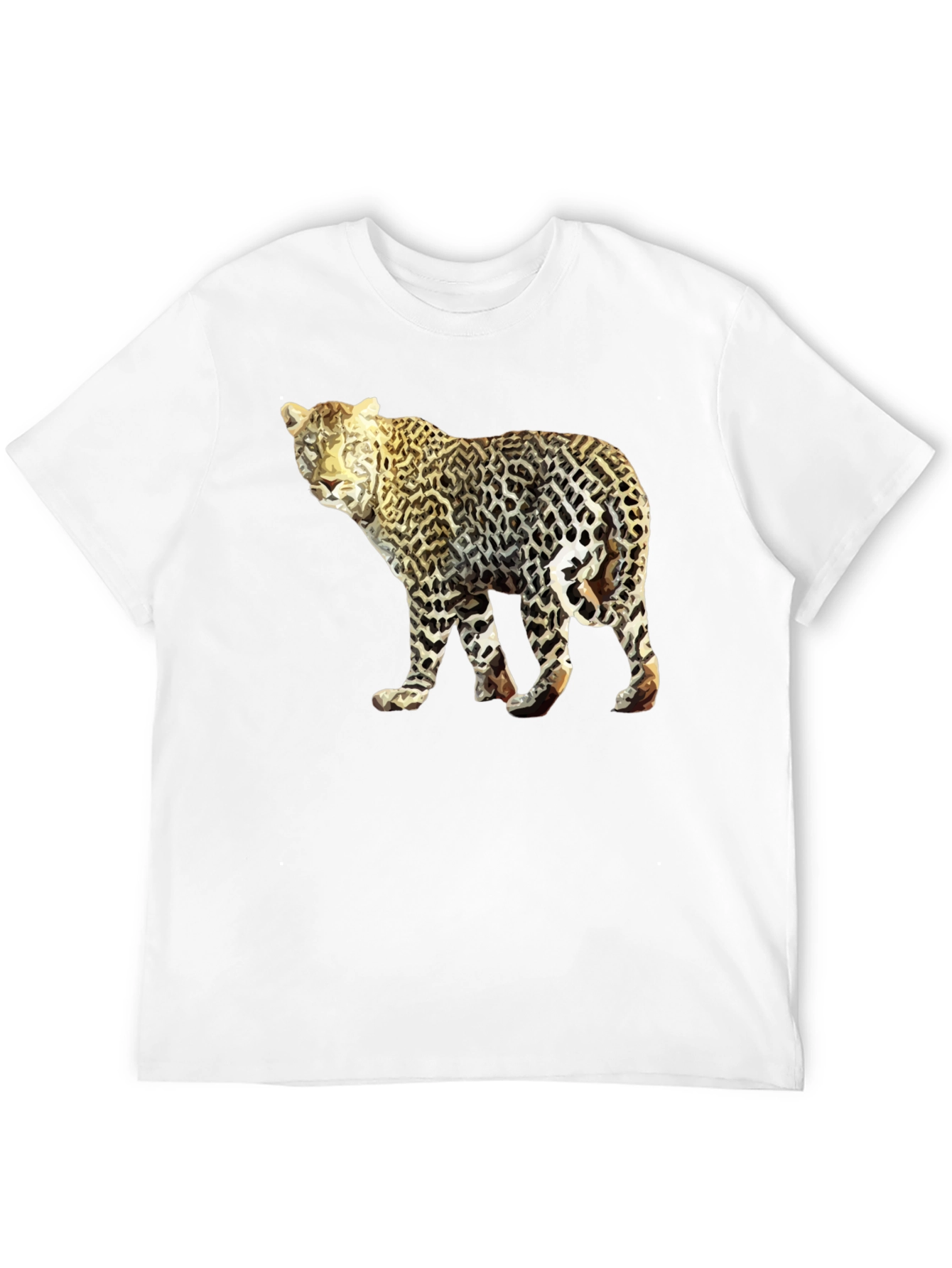 Leopard Graphic Tee - Mens Black T-Shirt