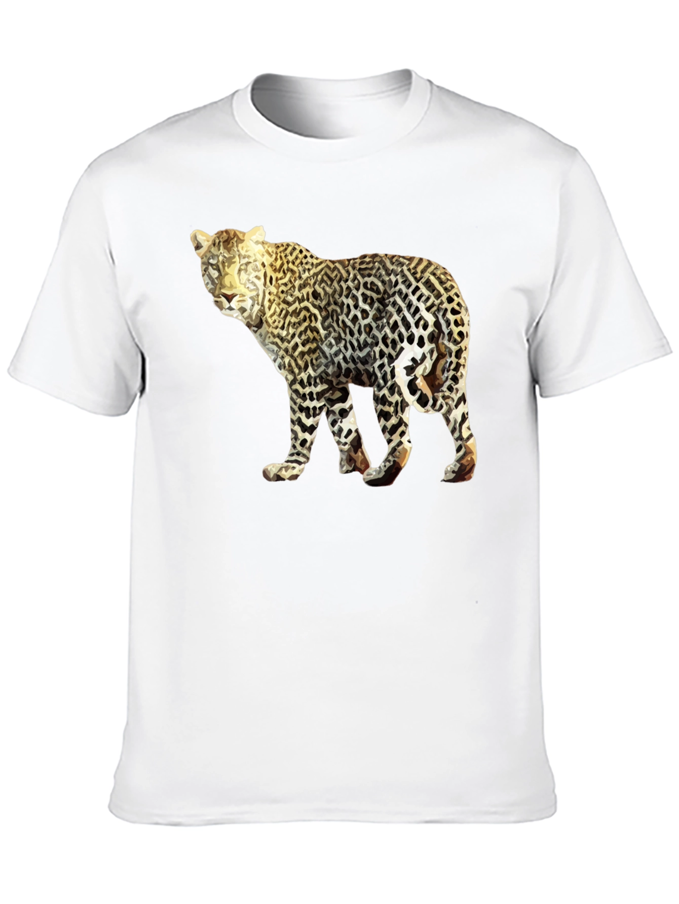 Leopard Graphic Tee - Mens Black T-Shirt