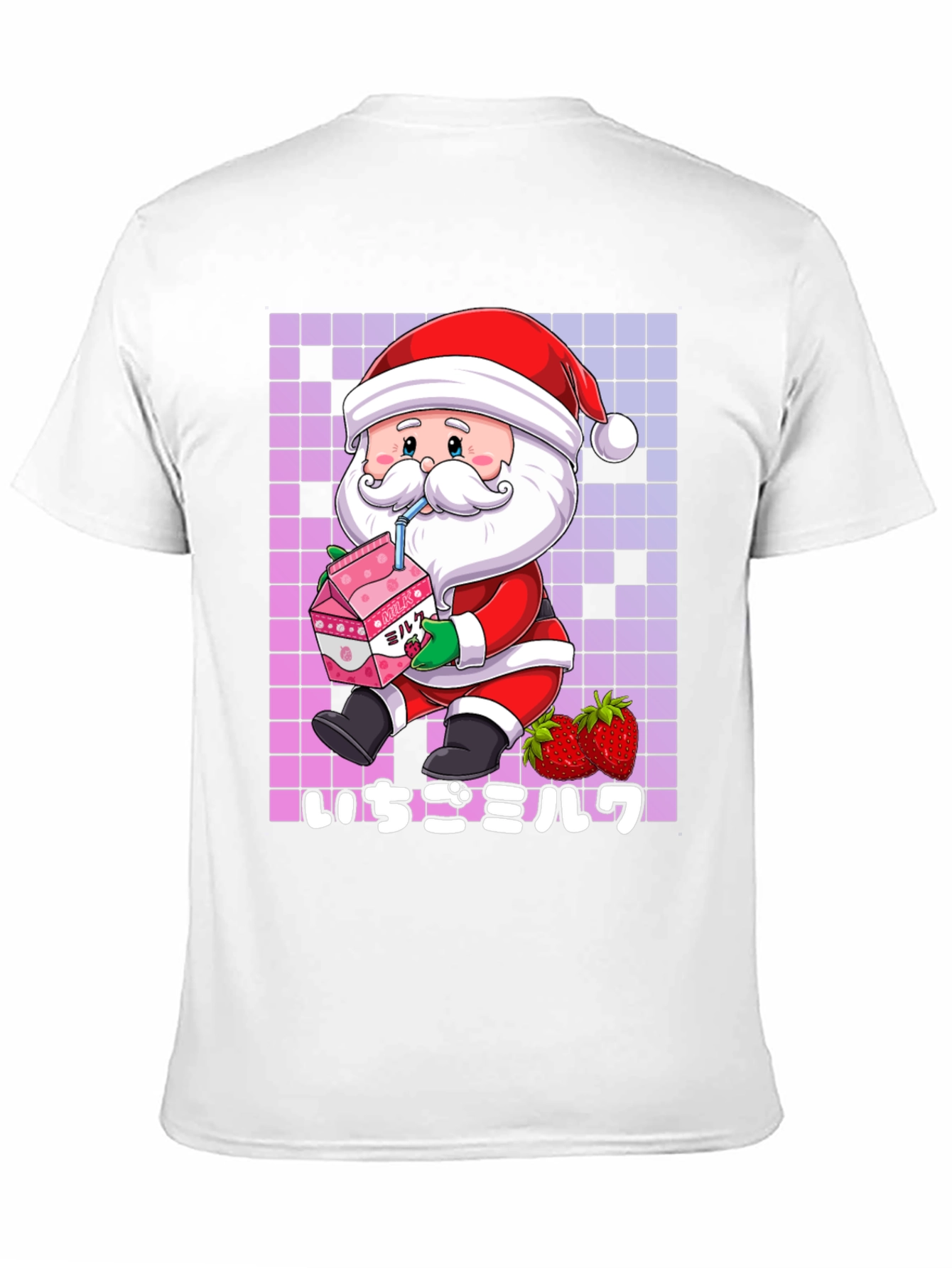 Kawaii Santa Strawberry Milk T-Shirt