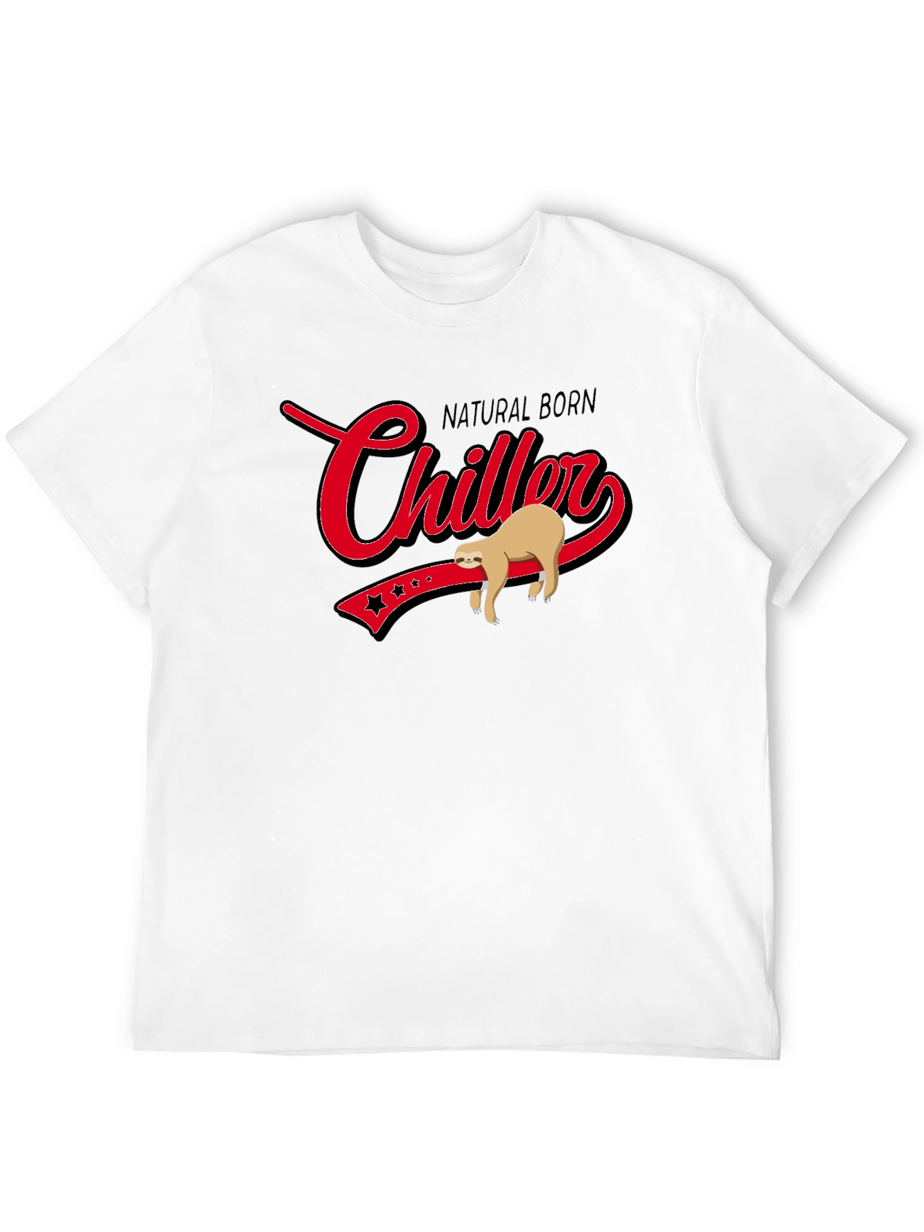 Natural Born Chiller Sloth Graphic T-Shirt
