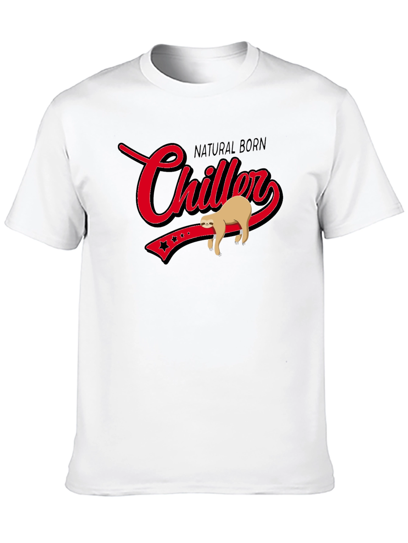 Natural Born Chiller Sloth Graphic T-Shirt