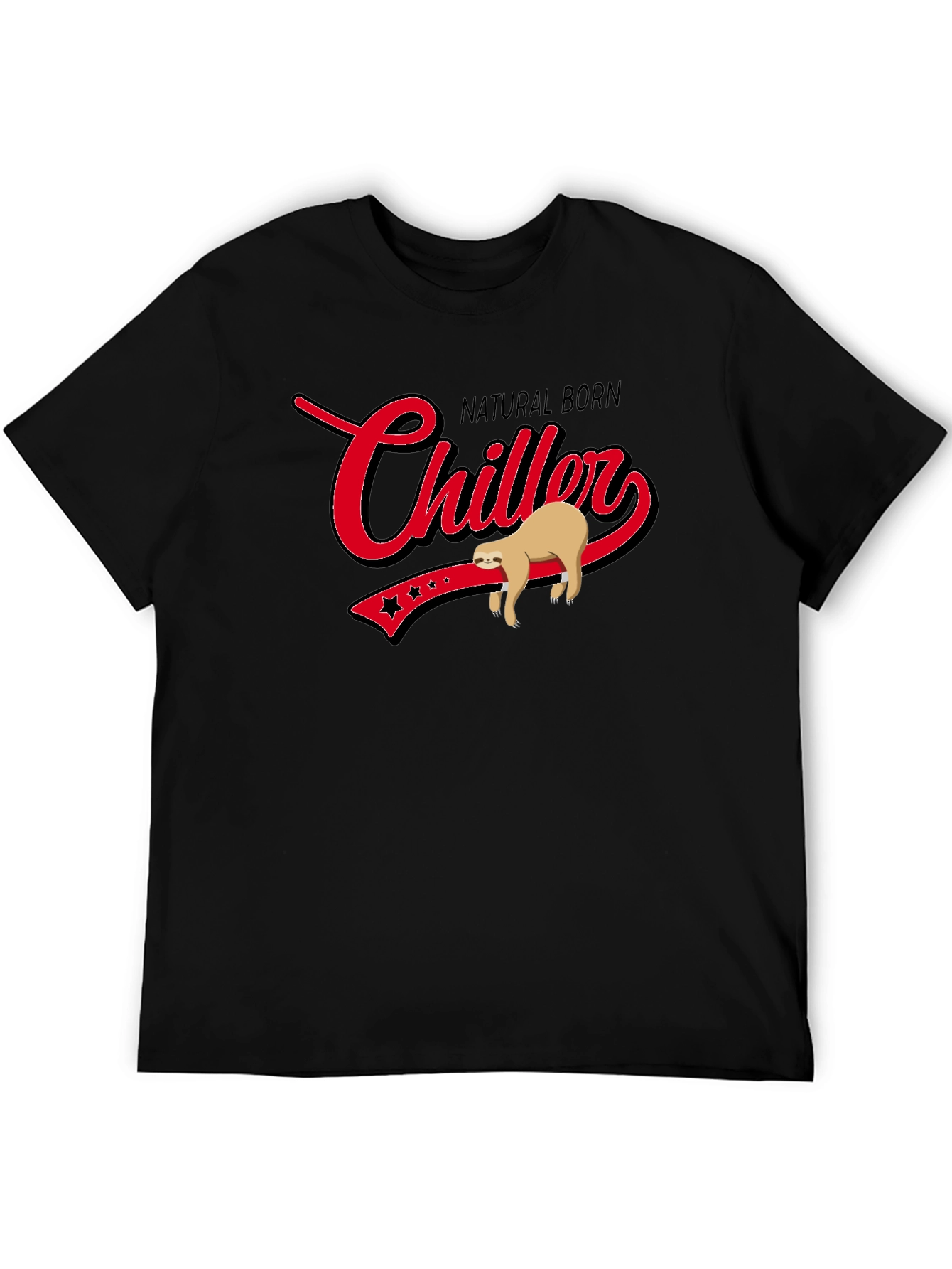 Natural Born Chiller Sloth Graphic T-Shirt