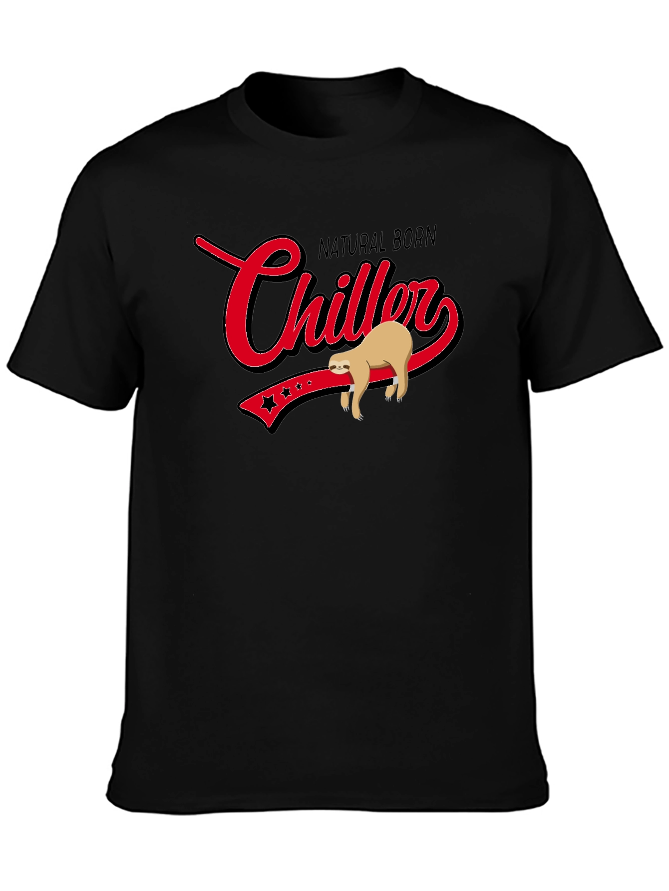 Natural Born Chiller Sloth Graphic T-Shirt