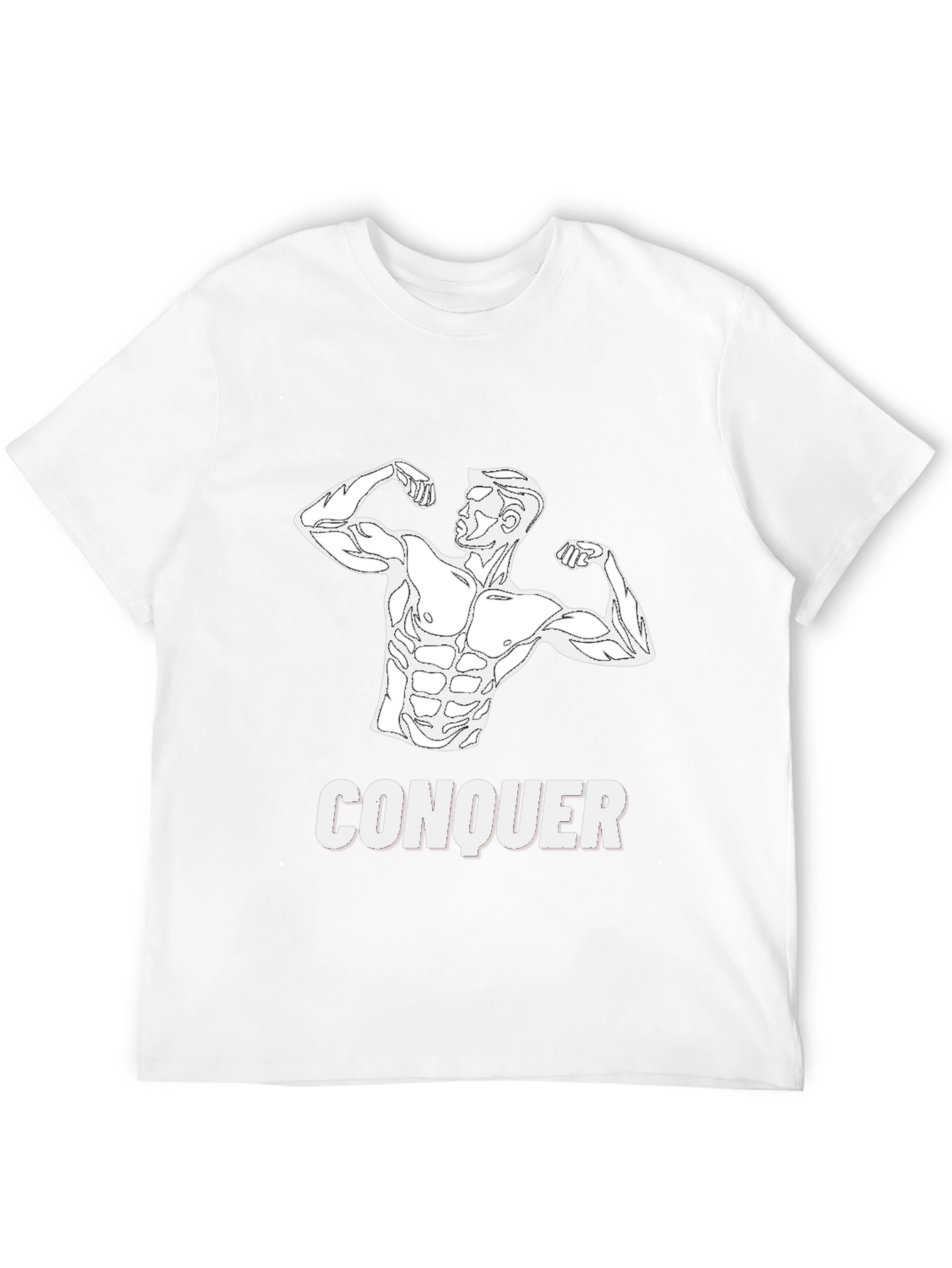 Conquer Black T-Shirt - Fitness Graphic Tee