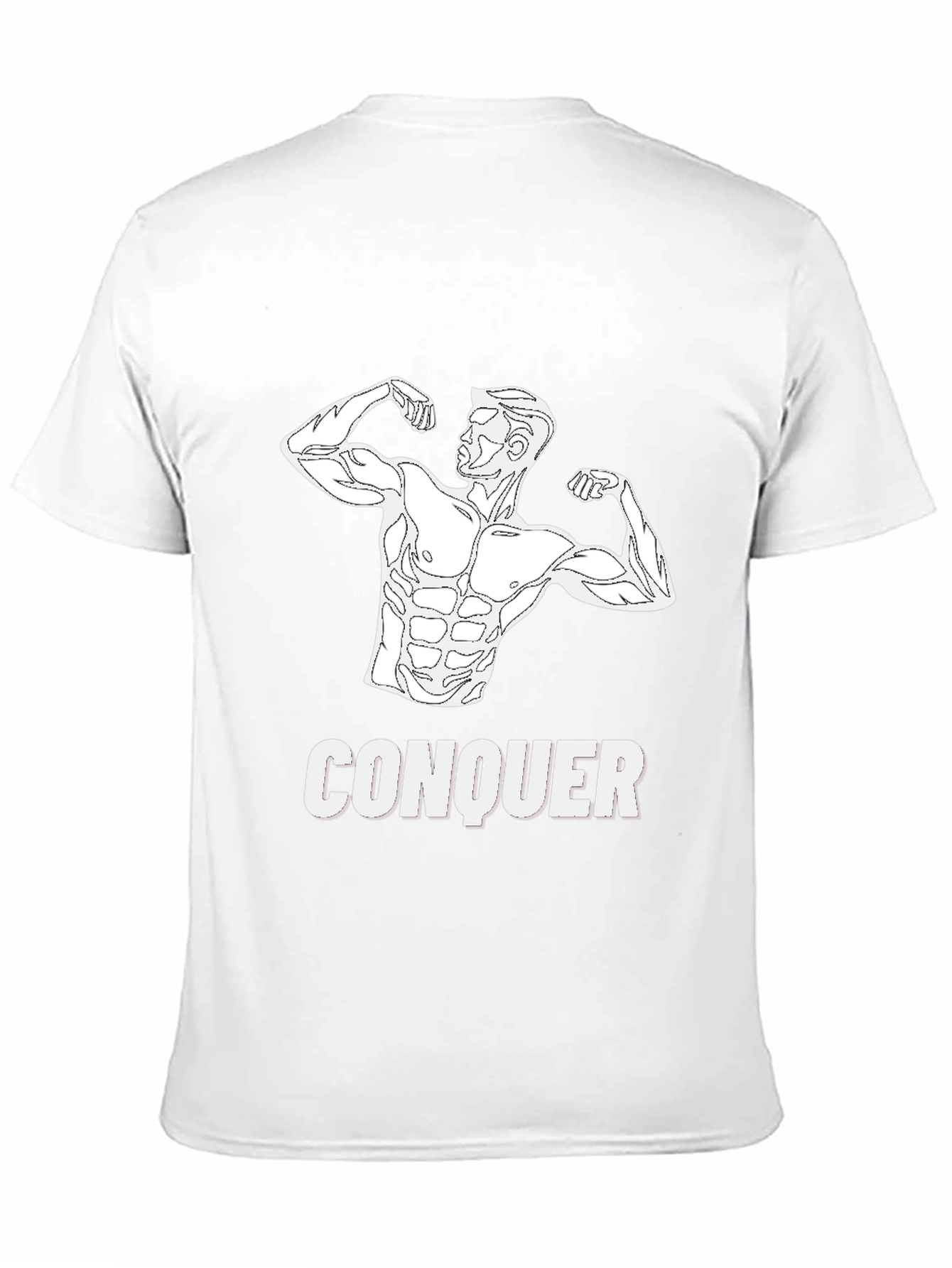 Conquer Black T-Shirt - Fitness Graphic Tee