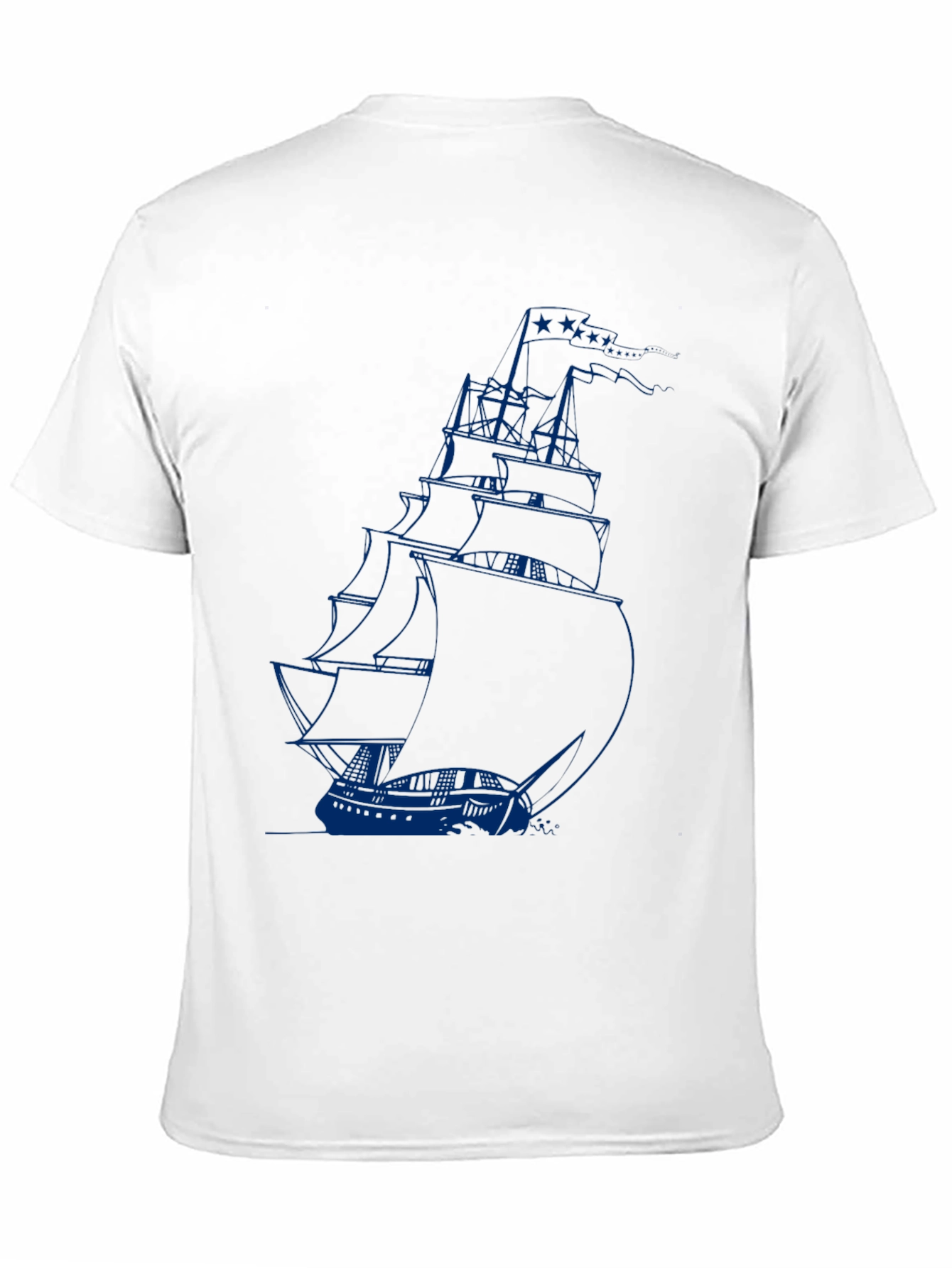 Nautical Sailboat Graphic Tee - Black