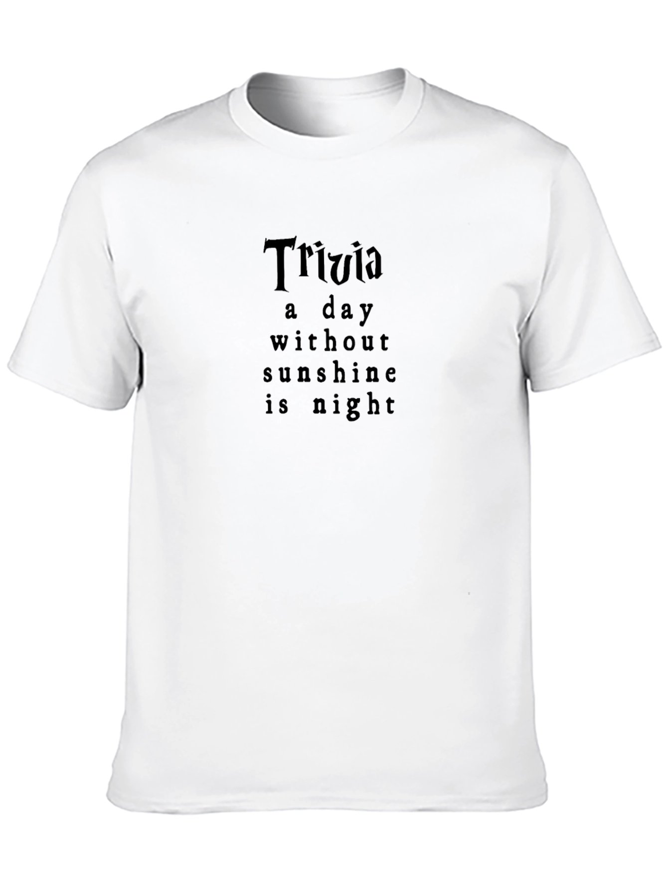 Trivia Dark Graphic Tee - A Day Without Sunshine
