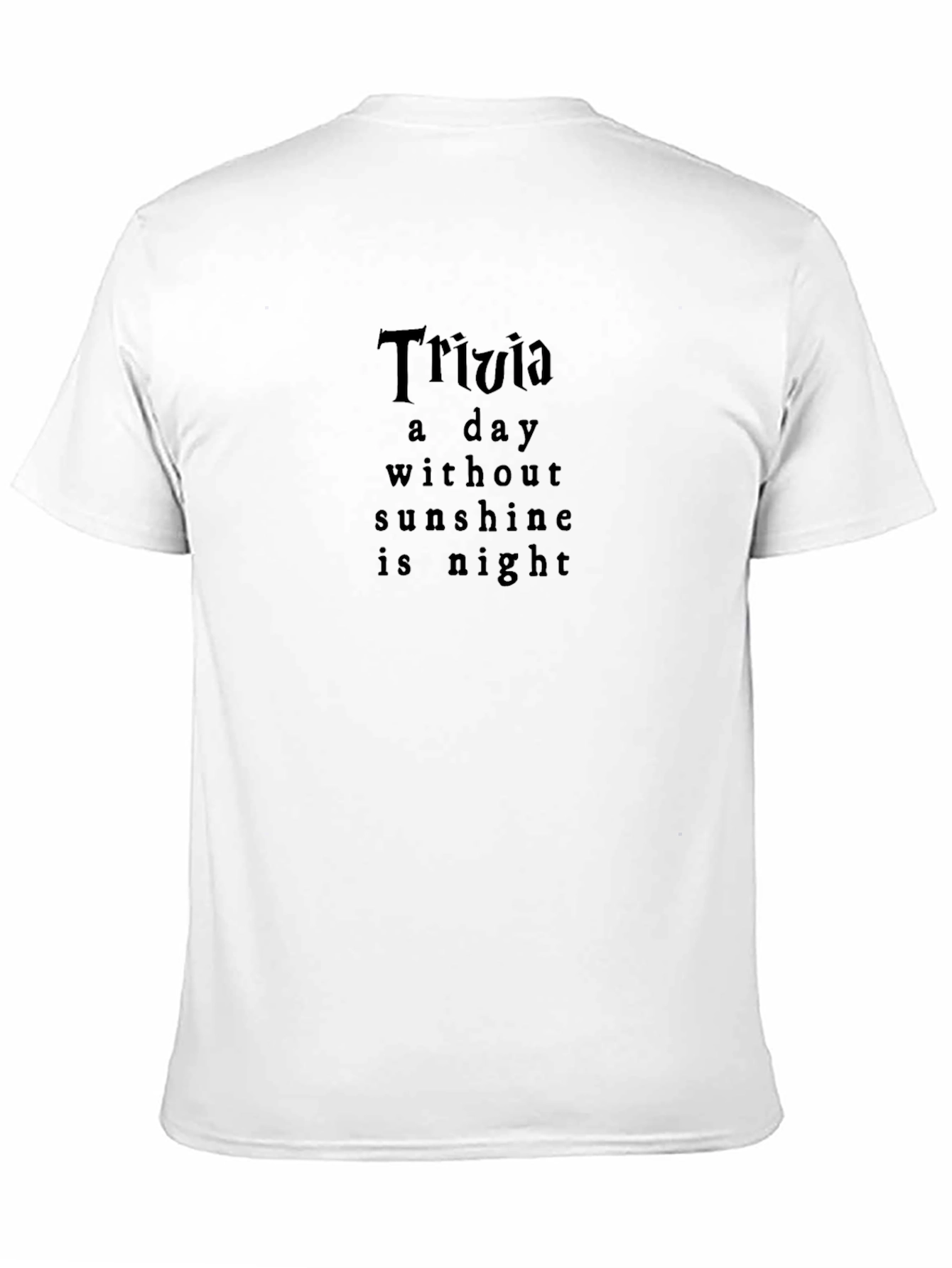Trivia Dark Graphic Tee - A Day Without Sunshine