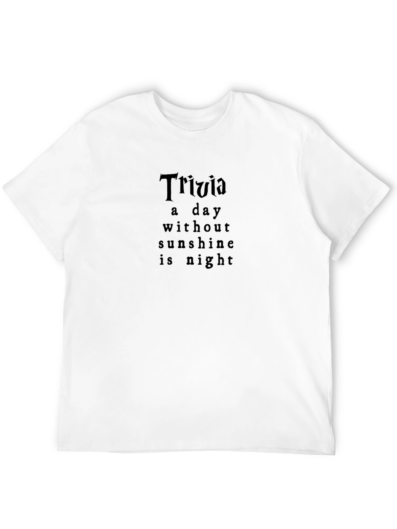 Trivia Dark Graphic Tee - A Day Without Sunshine