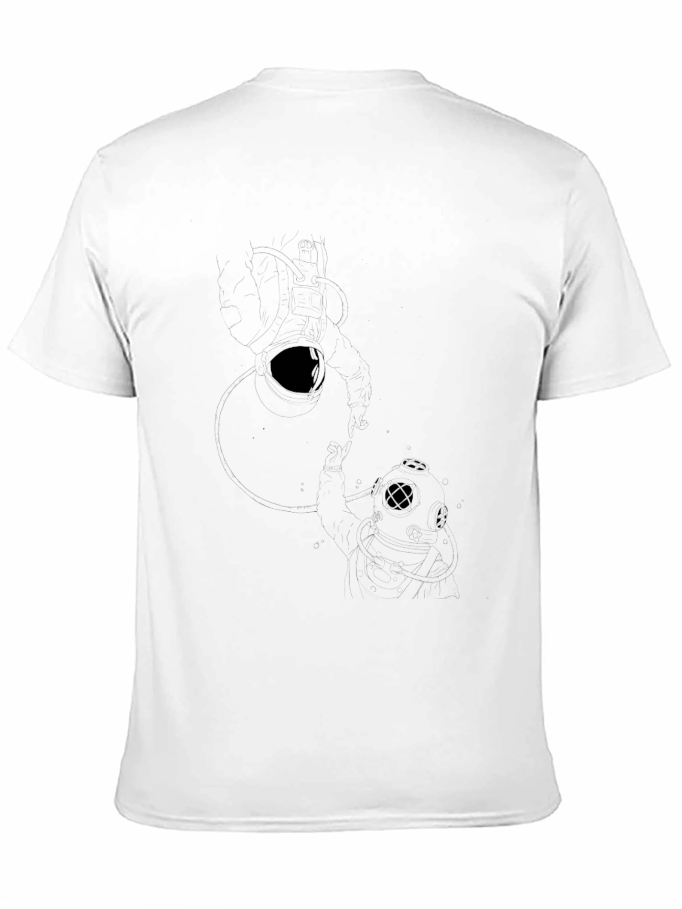 Mens Black Graphic Print Crew Neck T-Shirt