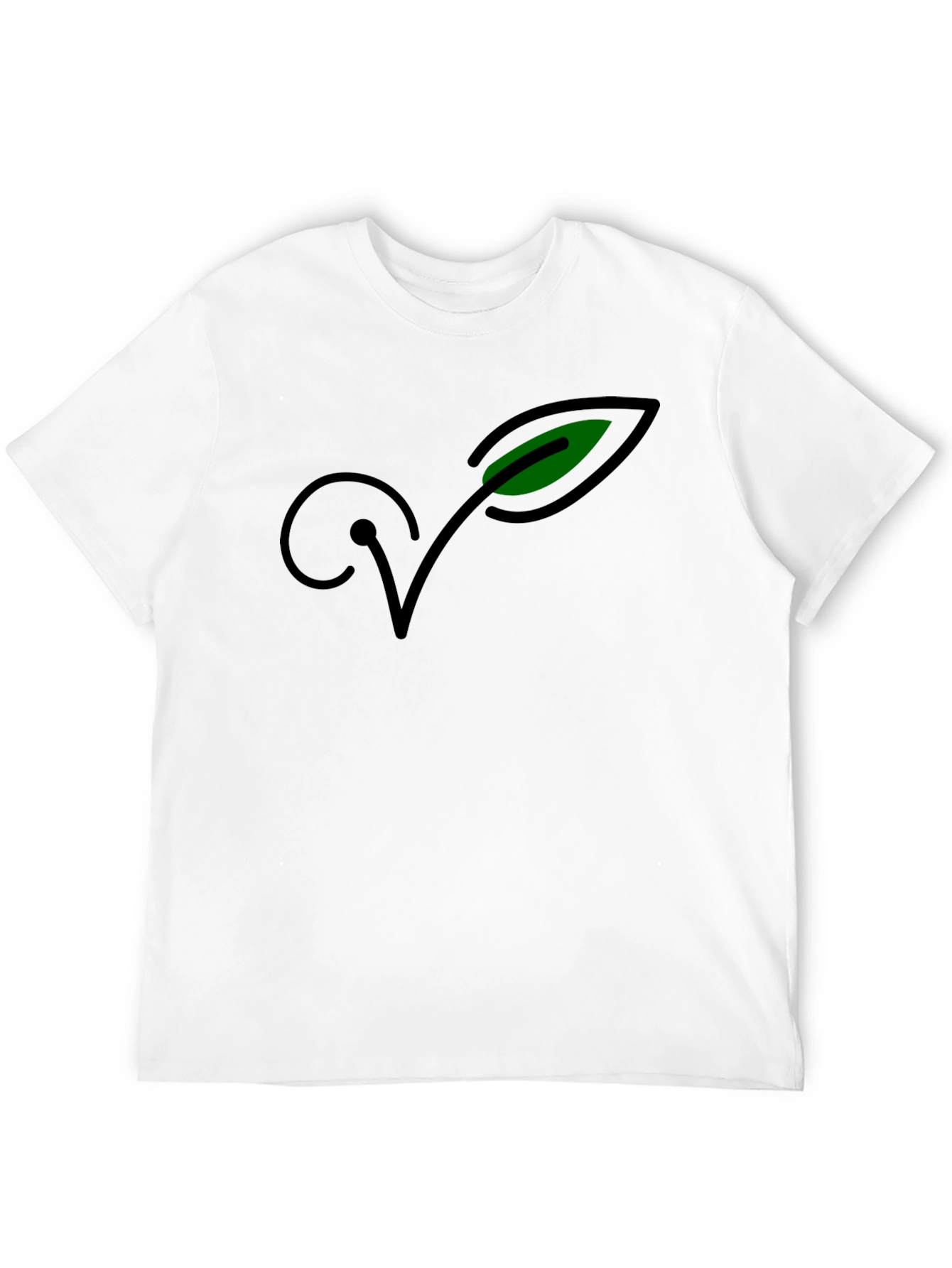 Vegan Symbol Black Tee - Organic Cotton Blend