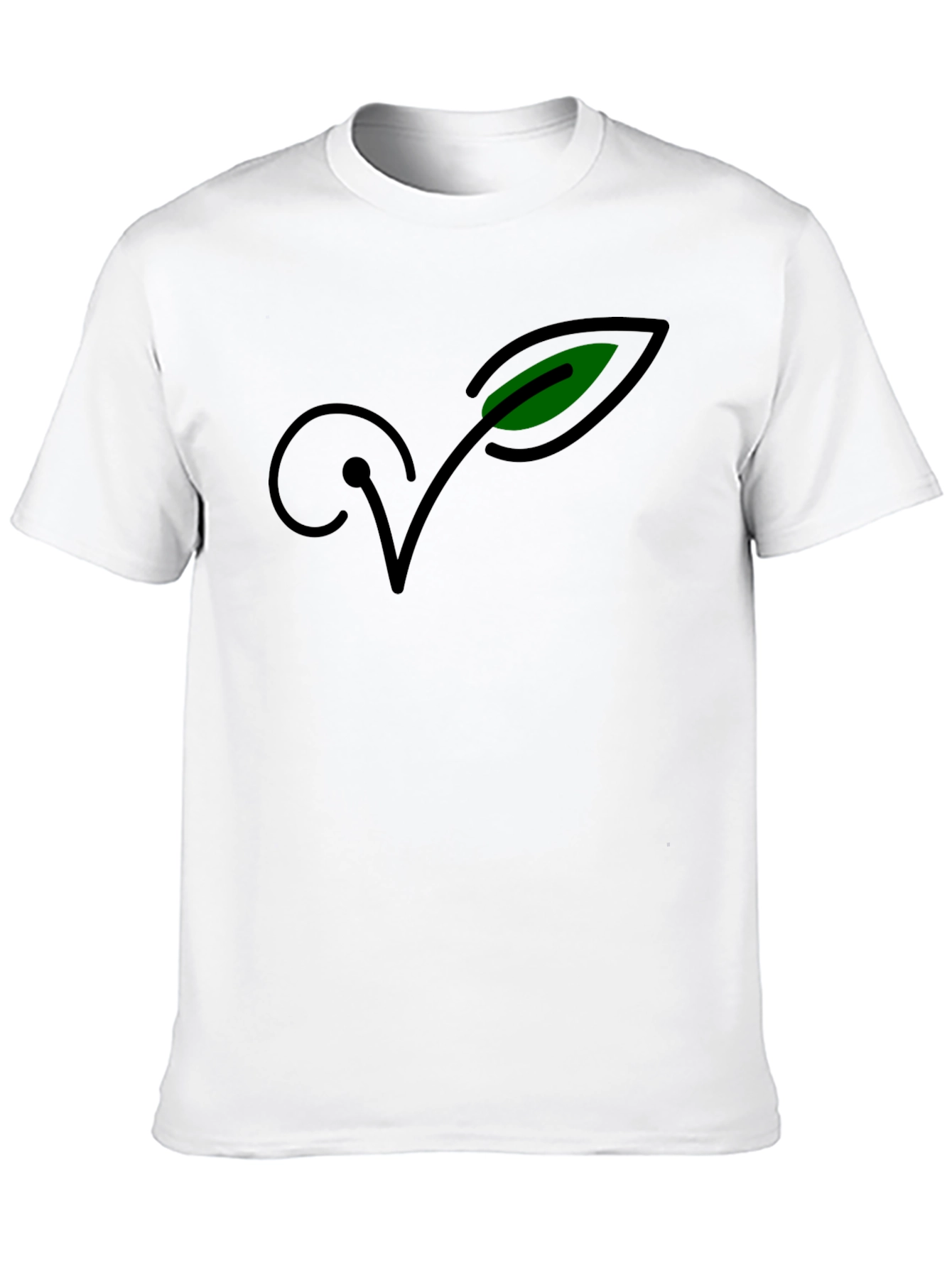 Vegan Symbol Black Tee - Organic Cotton Blend