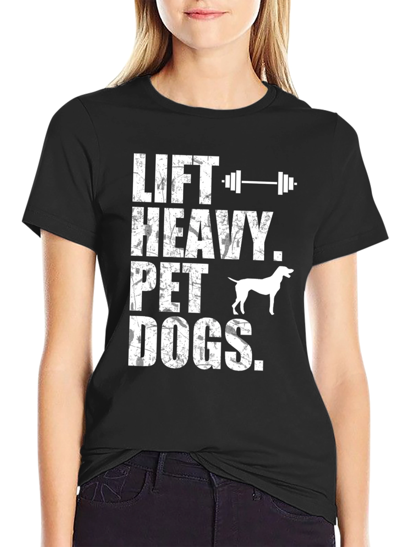 Lift Heavy Pet Dogs Graphic T-Shirt