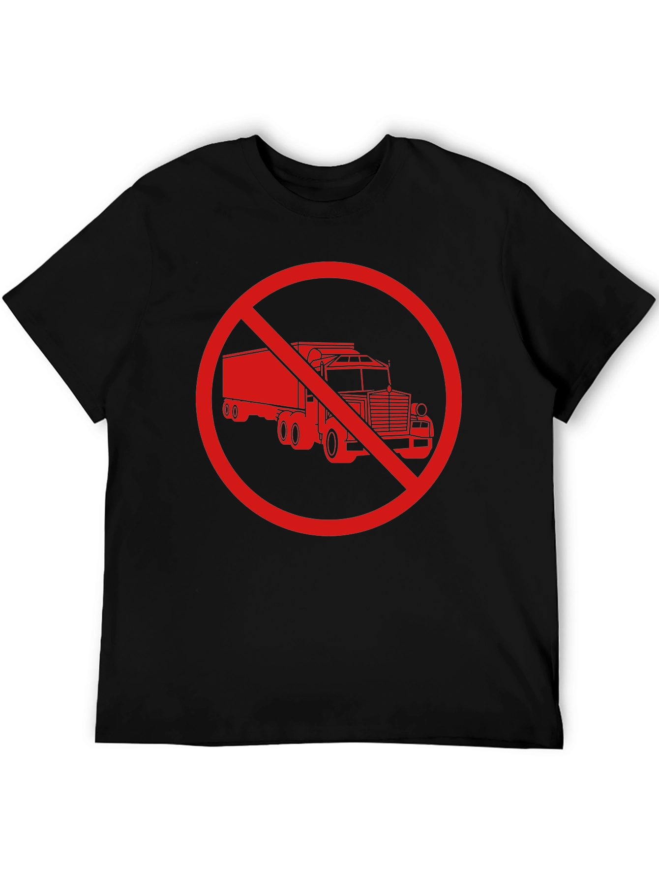 No Trucks Allowed T-Shirt - Black Crew Neck