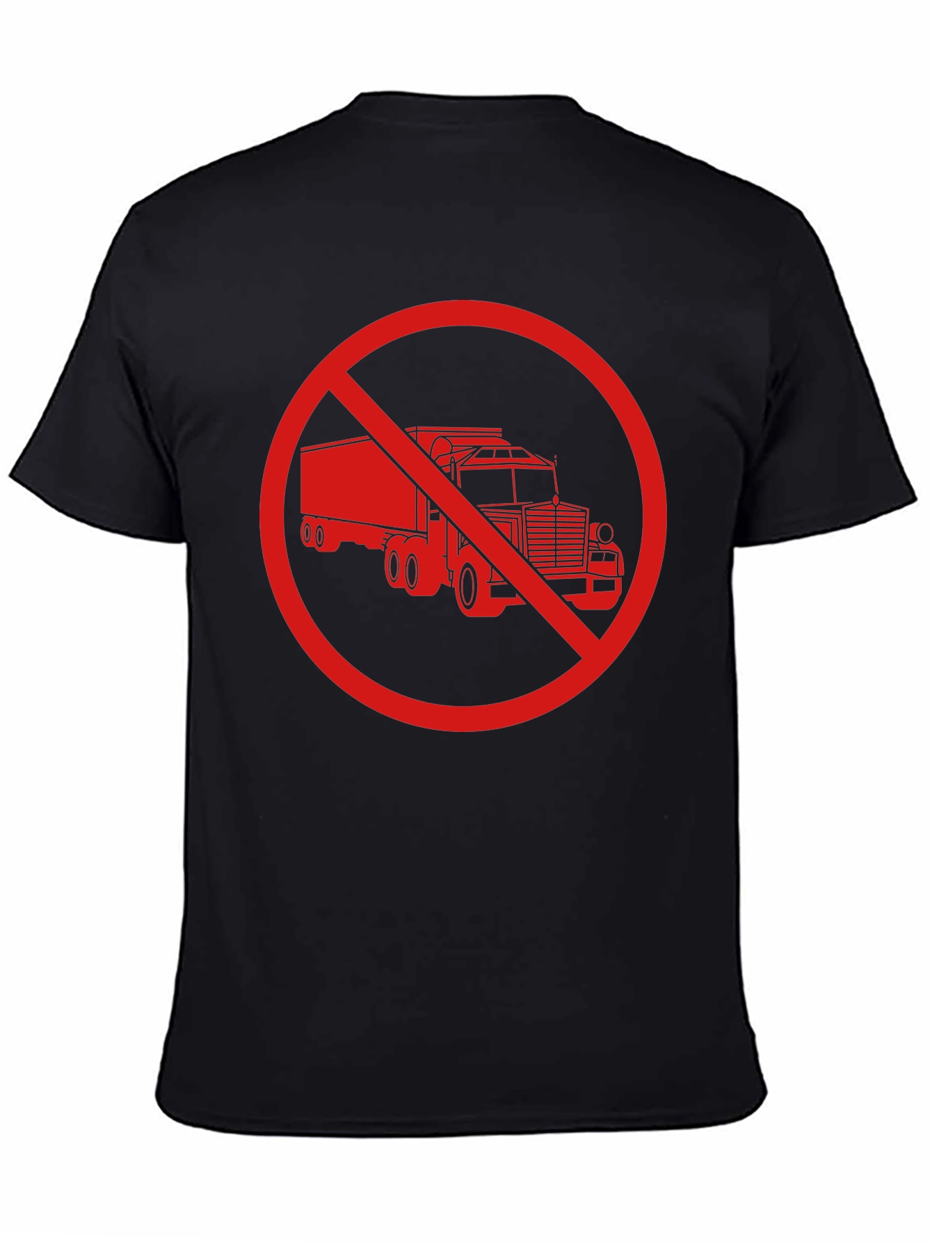 No Trucks Allowed T-Shirt - Black Crew Neck