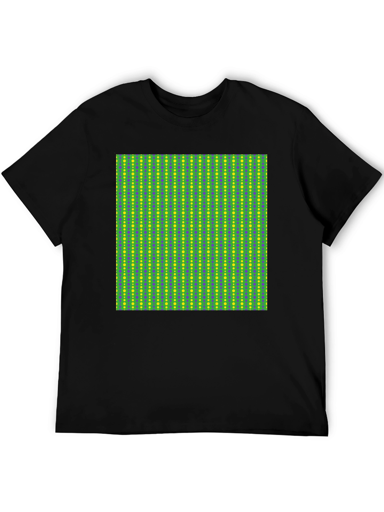 Groovy Geometric Print Black T-Shirt
