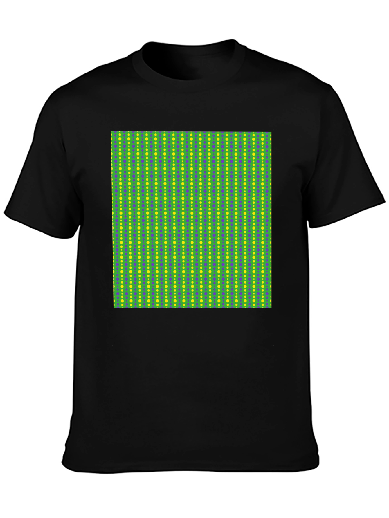 Groovy Geometric Print Black T-Shirt