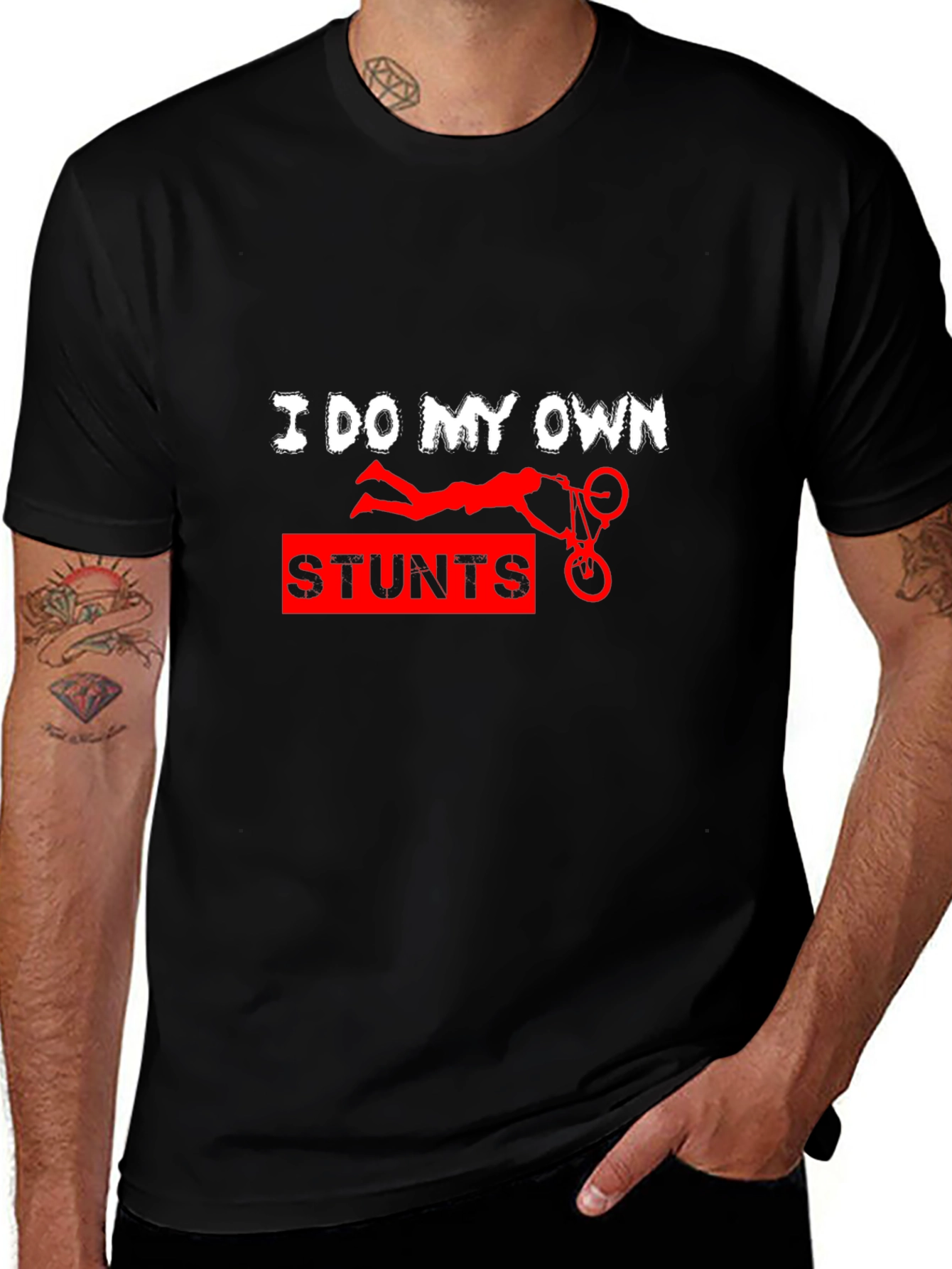 I Do My Own Stunts Funny Graphic Tee