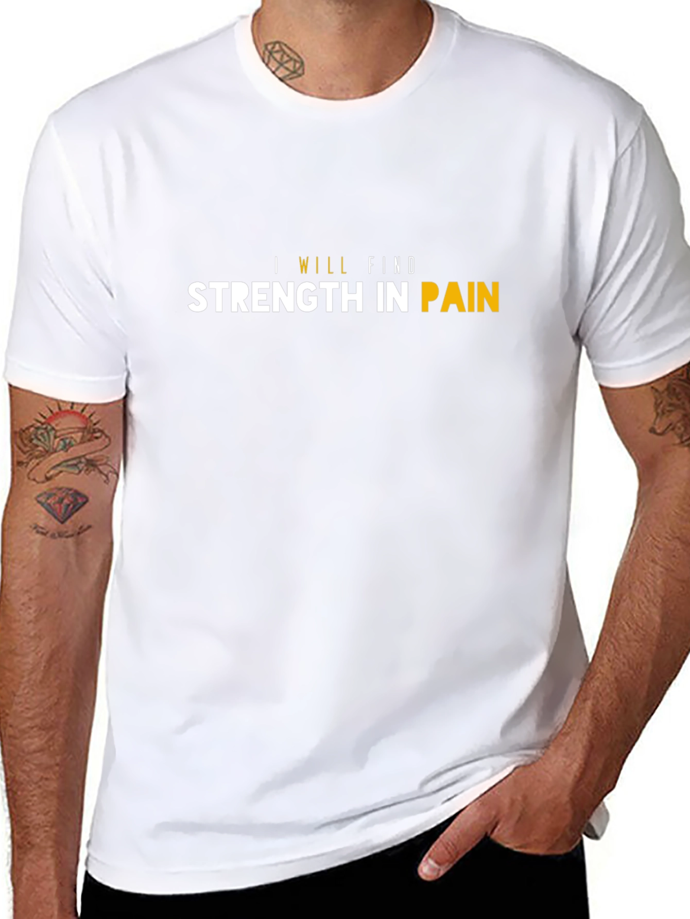 Strength in Pain Black Graphic Tee