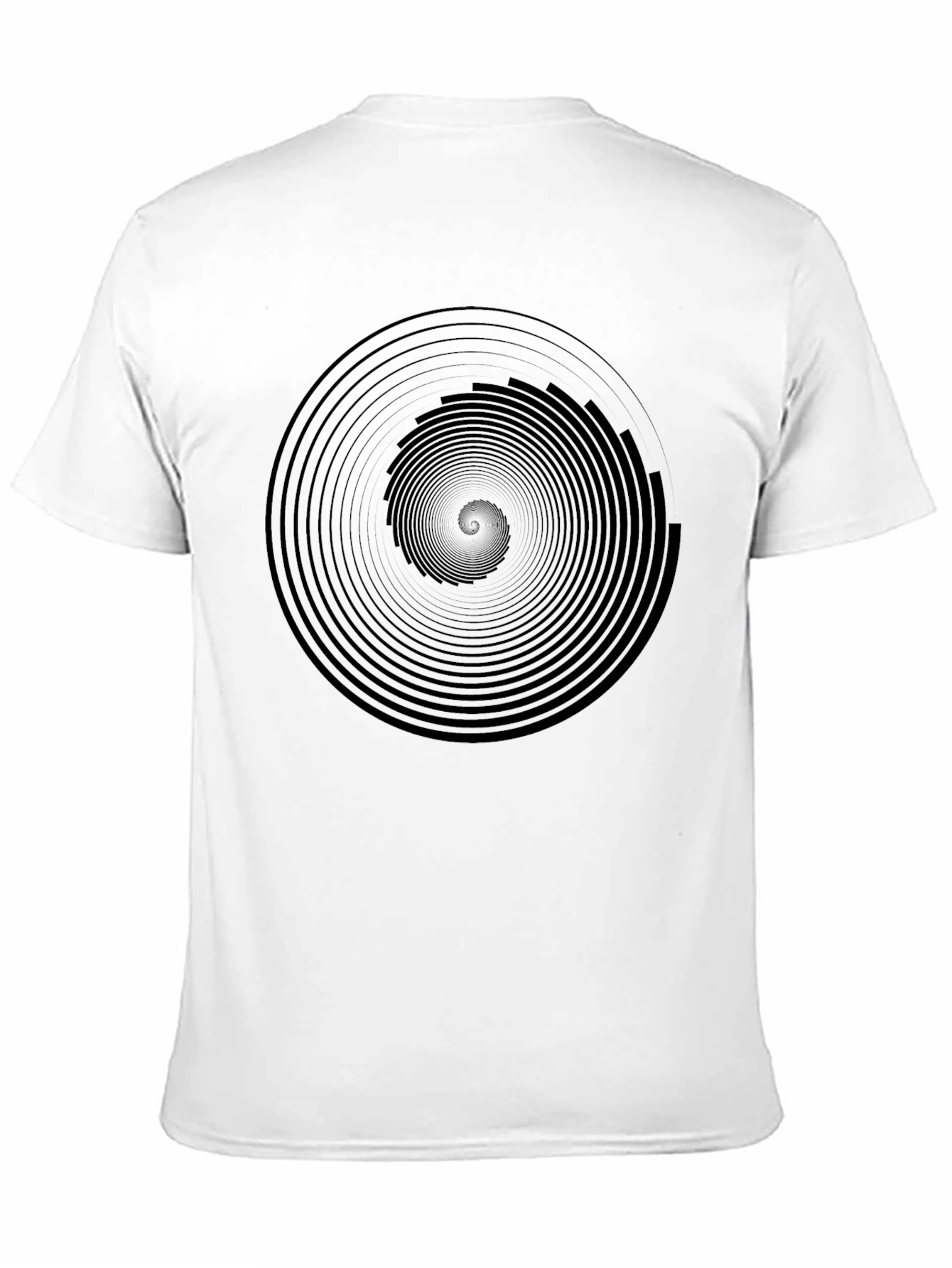 Hypnotic Black Spiral Graphic Tee - Mens Modern Fit