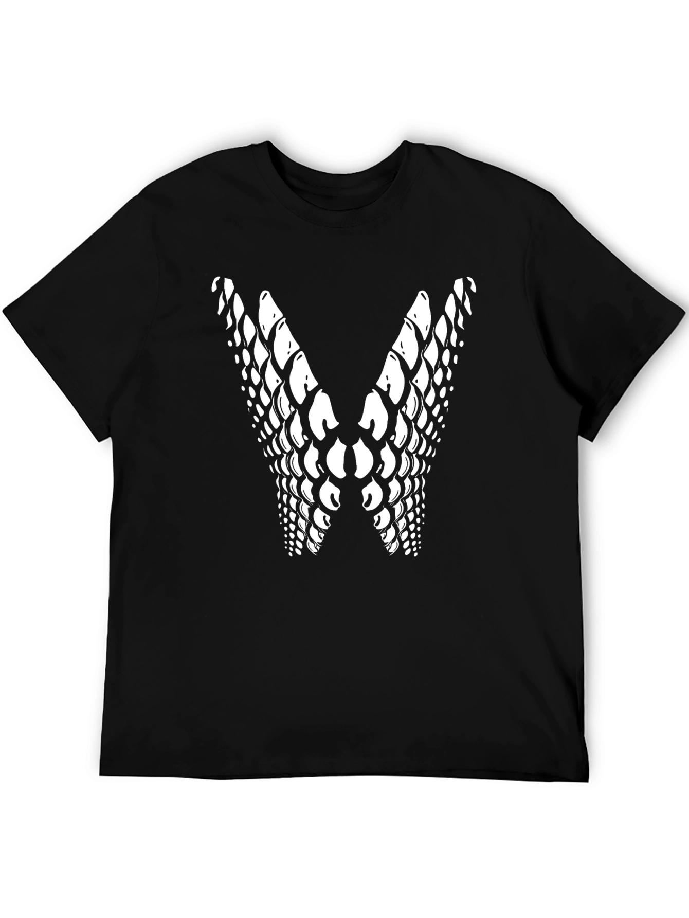 Scales Graphic Print Black T-Shirt