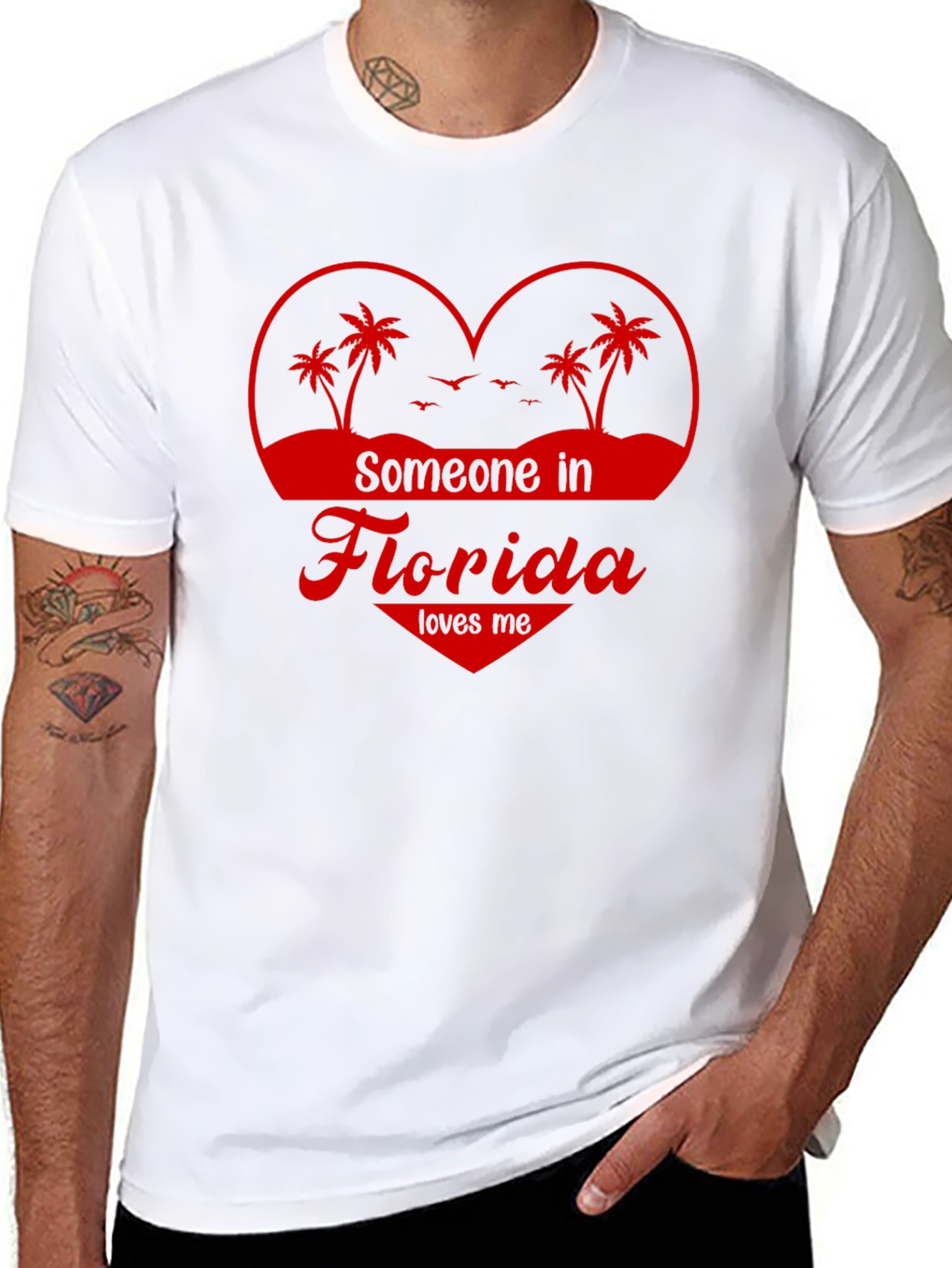 Florida Love Graphic Tee - Heart Design