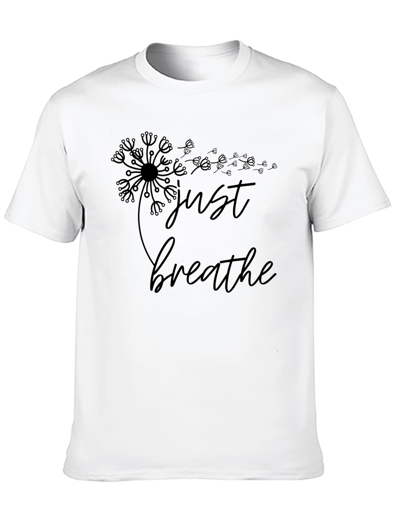 Just Breathe Dandelion Graphic Tee - Relaxed Fit
