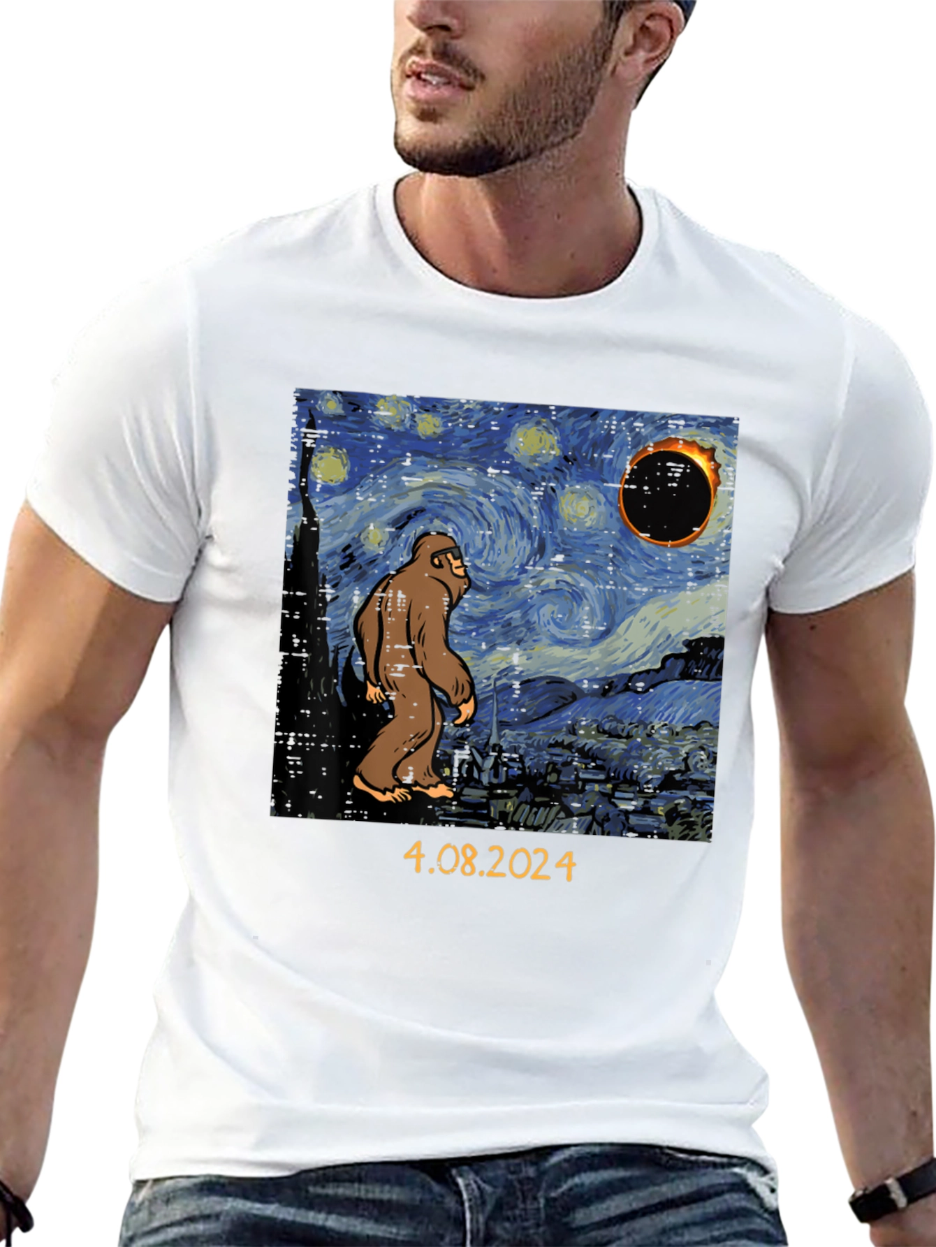 Starry Night Sasquatch Eclipse T-Shirt