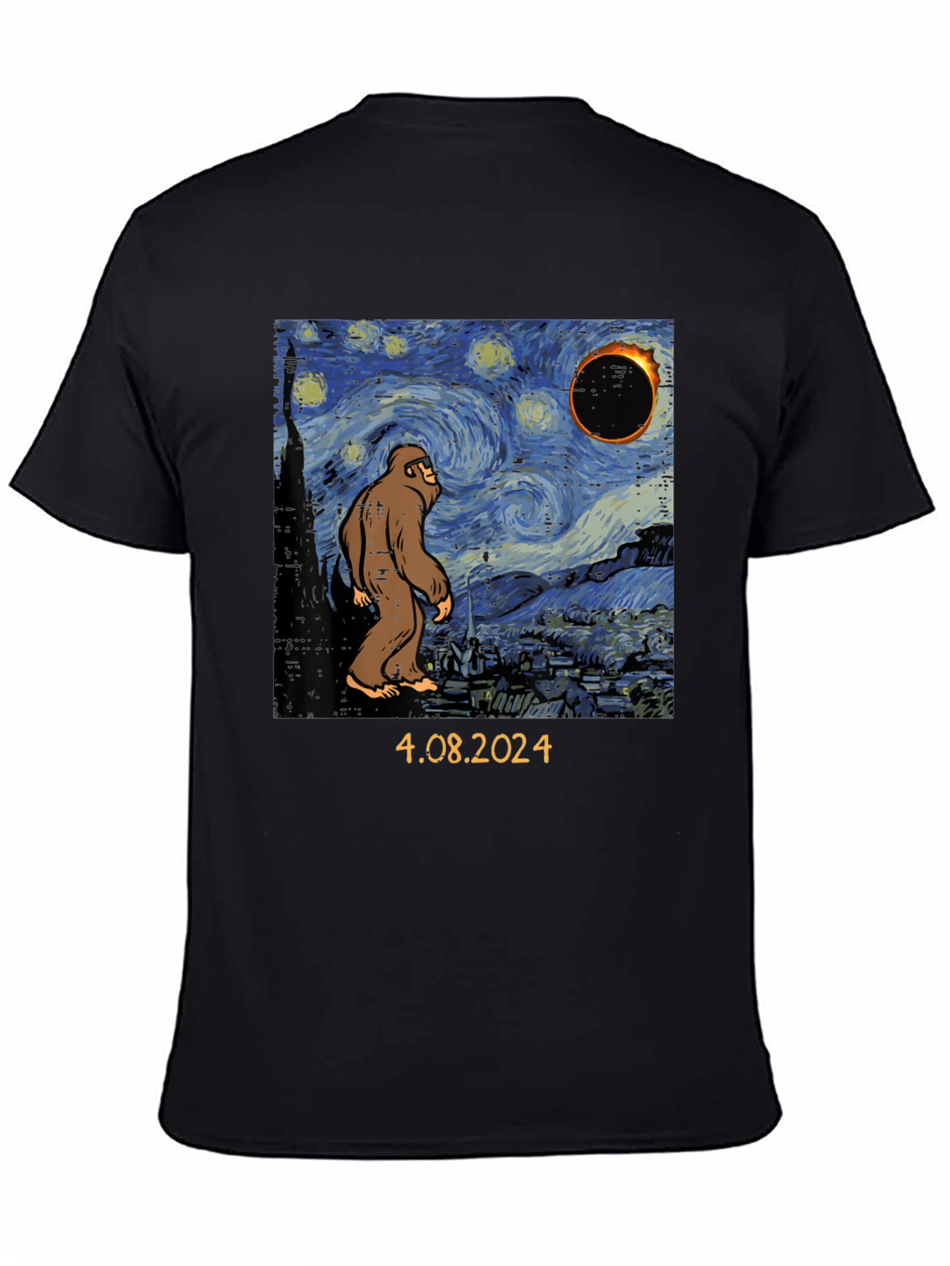Starry Night Sasquatch Eclipse T-Shirt
