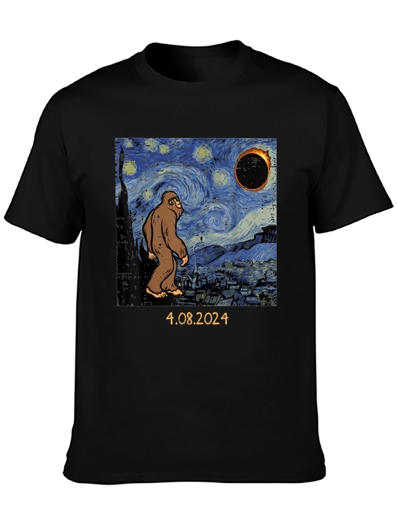 Starry Night Sasquatch Eclipse T-Shirt