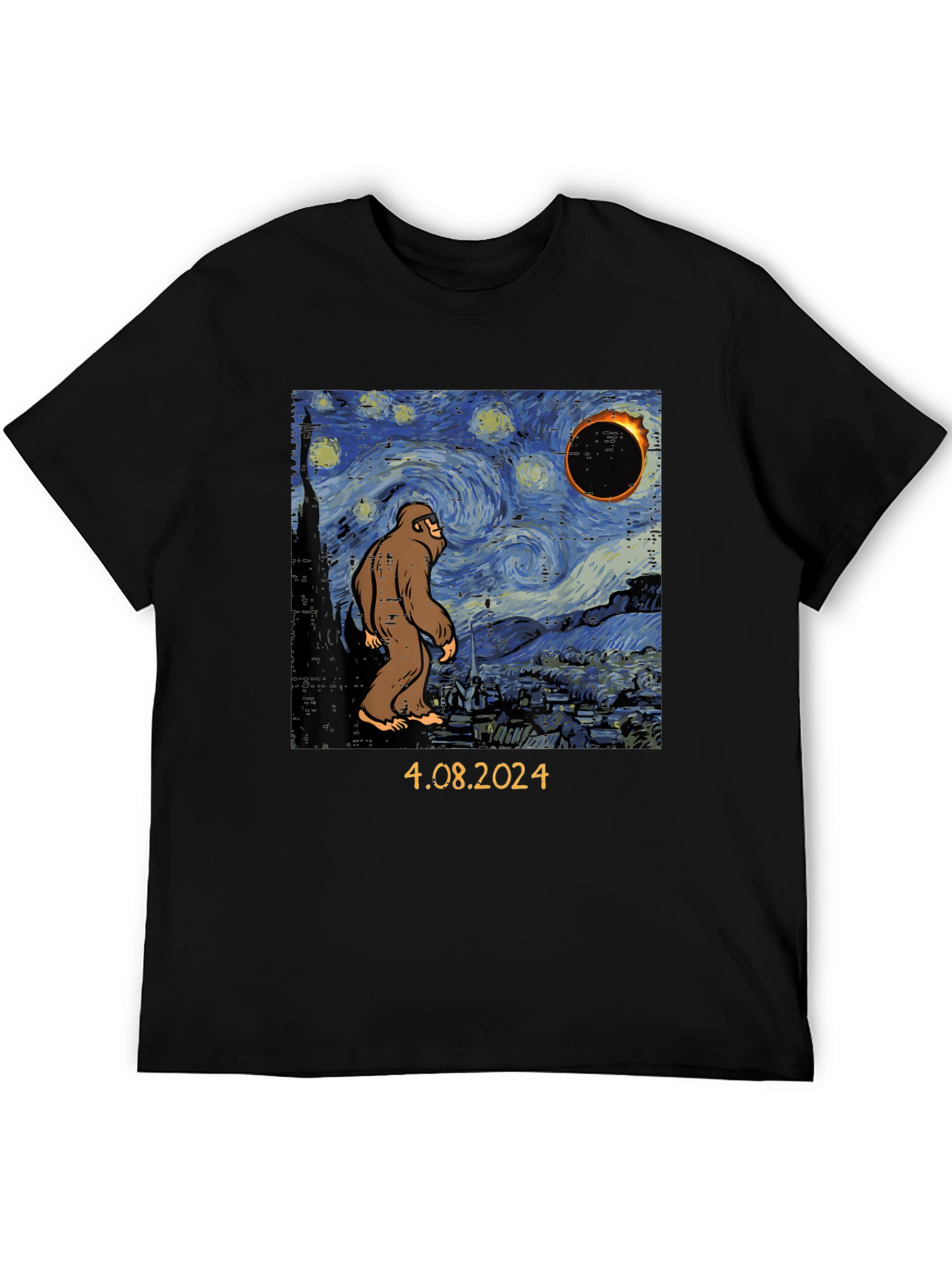 Starry Night Sasquatch Eclipse T-Shirt