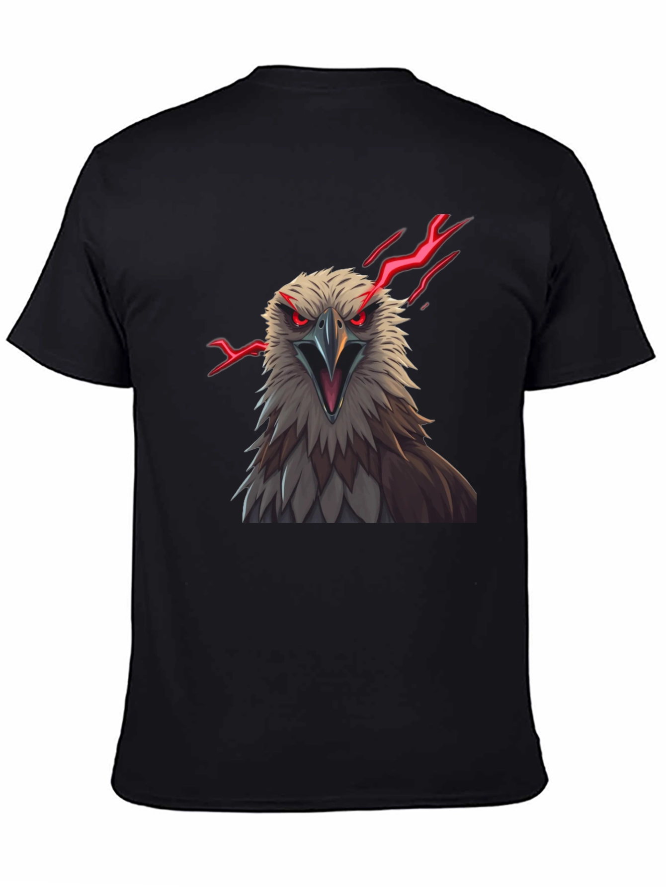 Mens Eagle Graphic Print Tee - Black