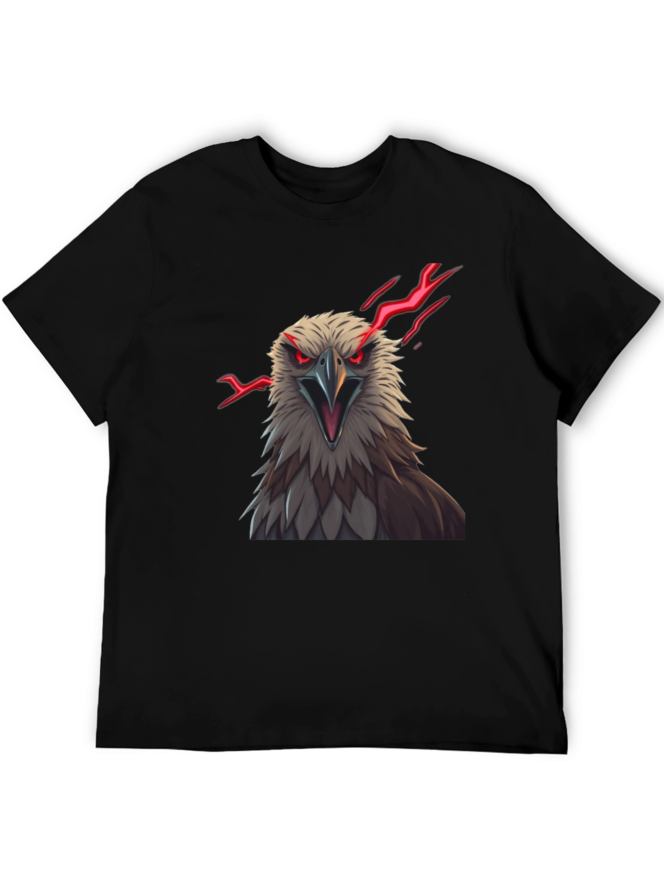 Mens Eagle Graphic Print Tee - Black