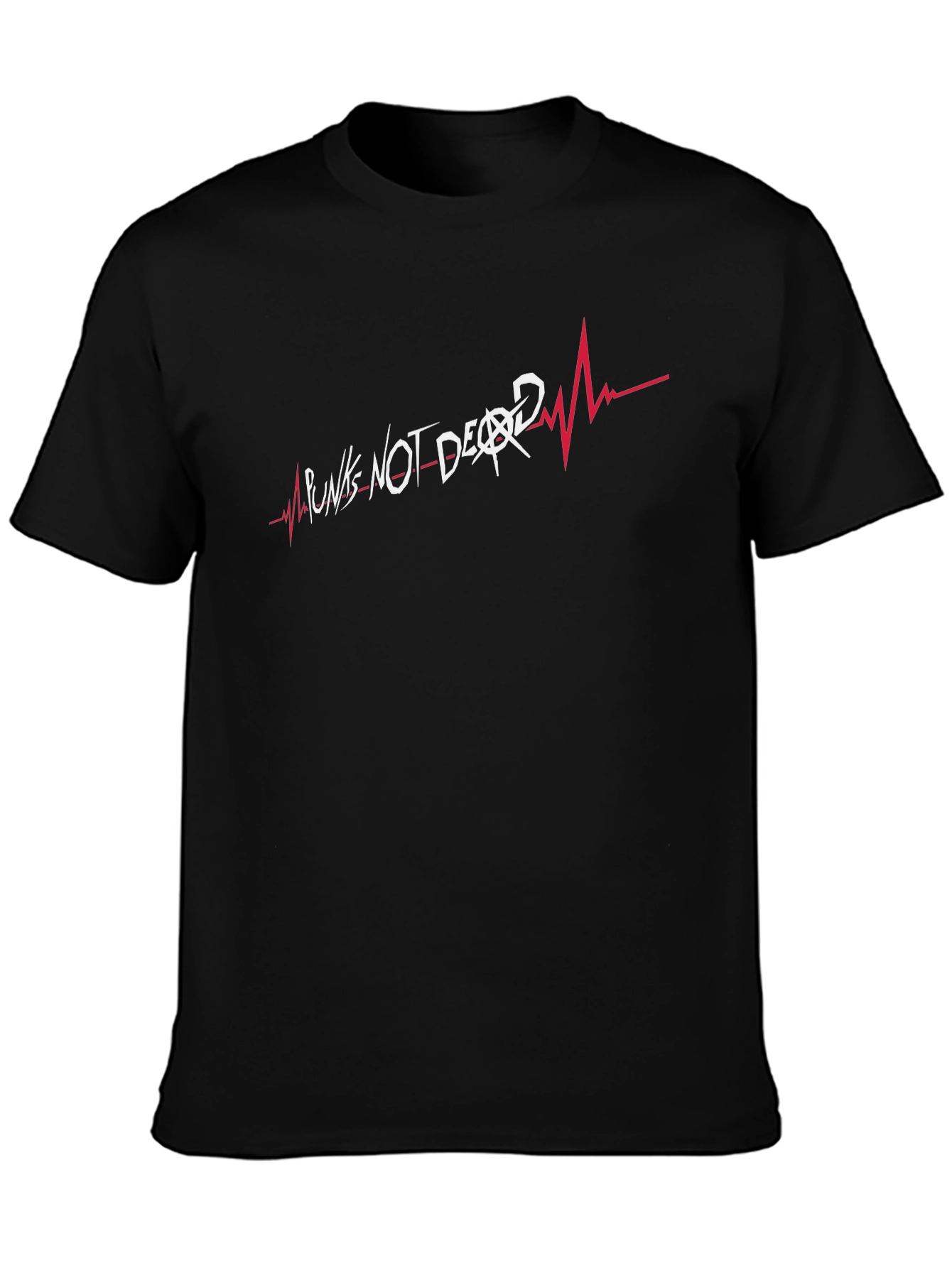 Punks Not Dead Graphic Tee - Black Cotton T-Shirt