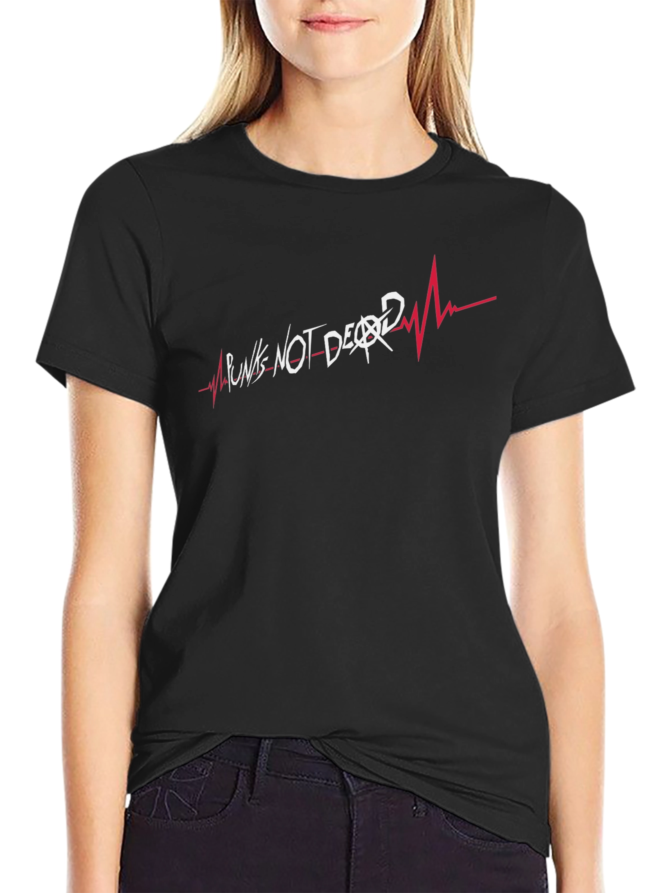 Punks Not Dead Graphic Tee - Black Cotton T-Shirt