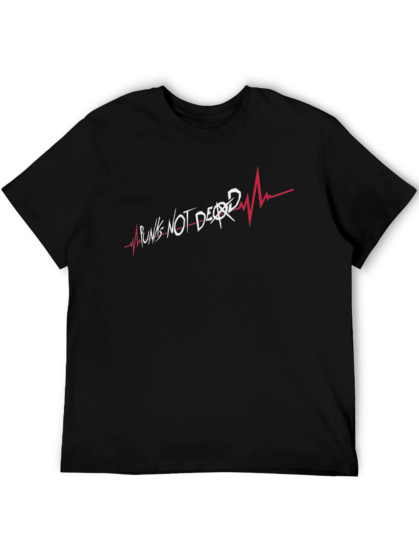 Punks Not Dead Graphic Tee - Black Cotton T-Shirt
