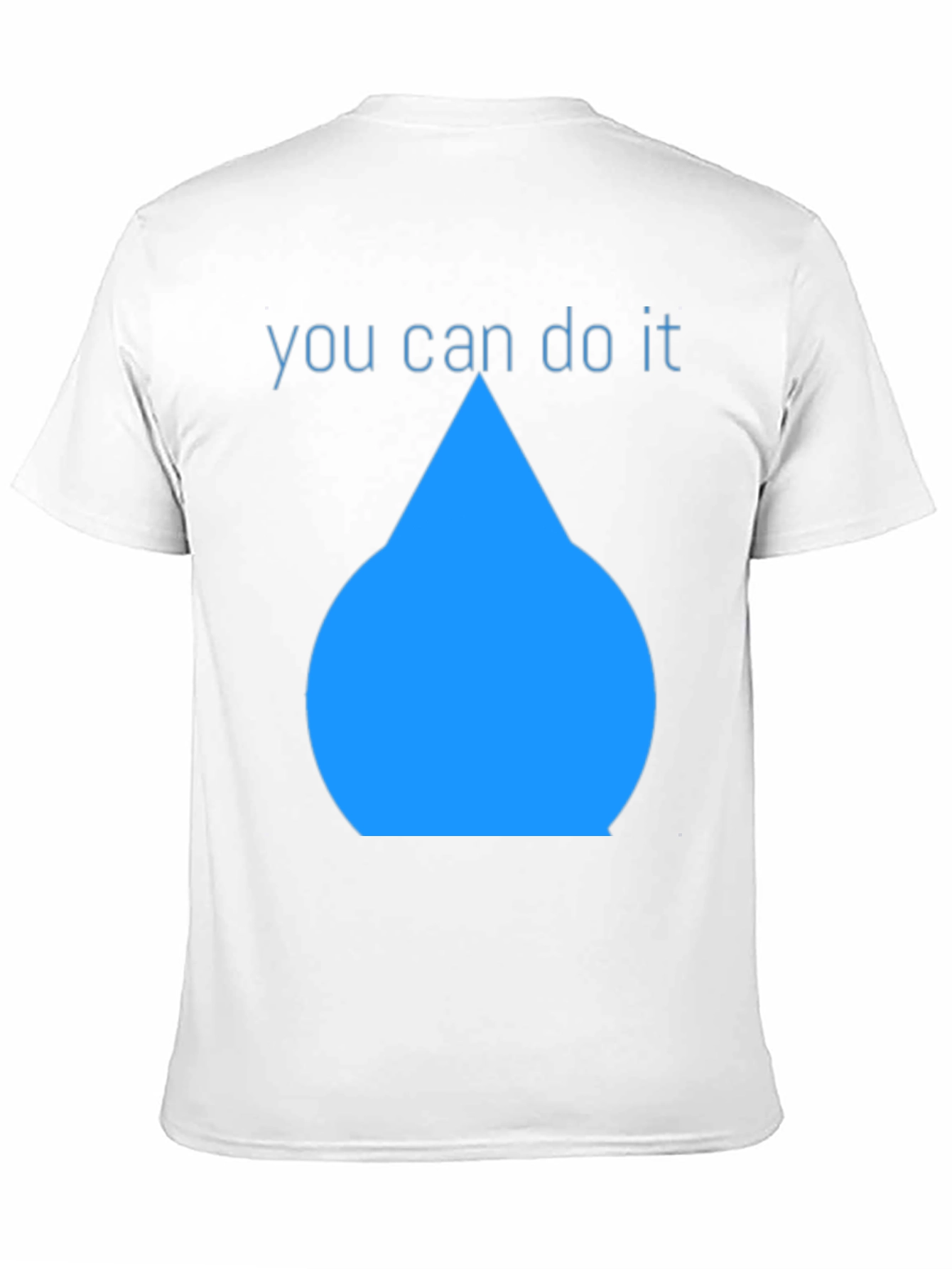 Inspirational Blue Drop Graphic Black T-Shirt