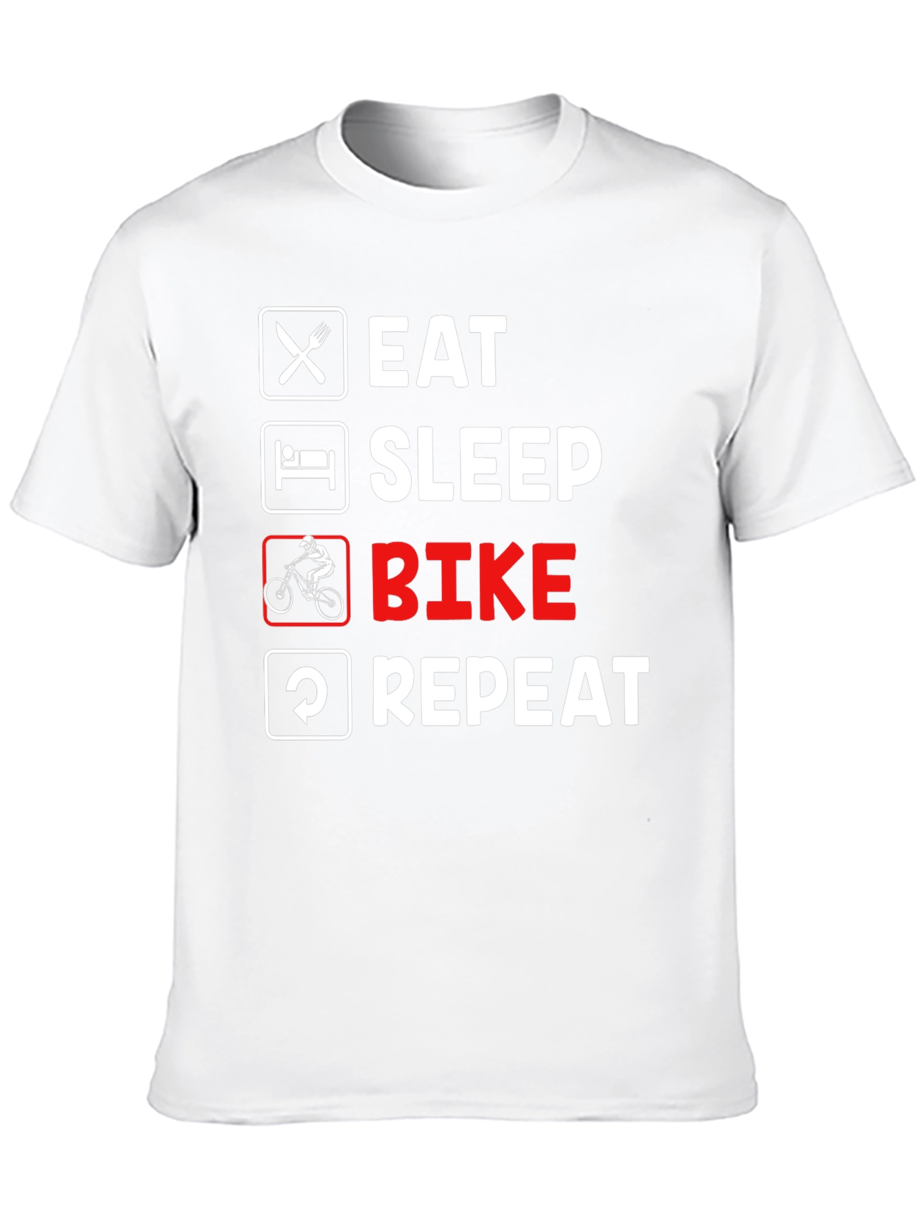 Eat Sleep Bike Repeat Black T-Shirt