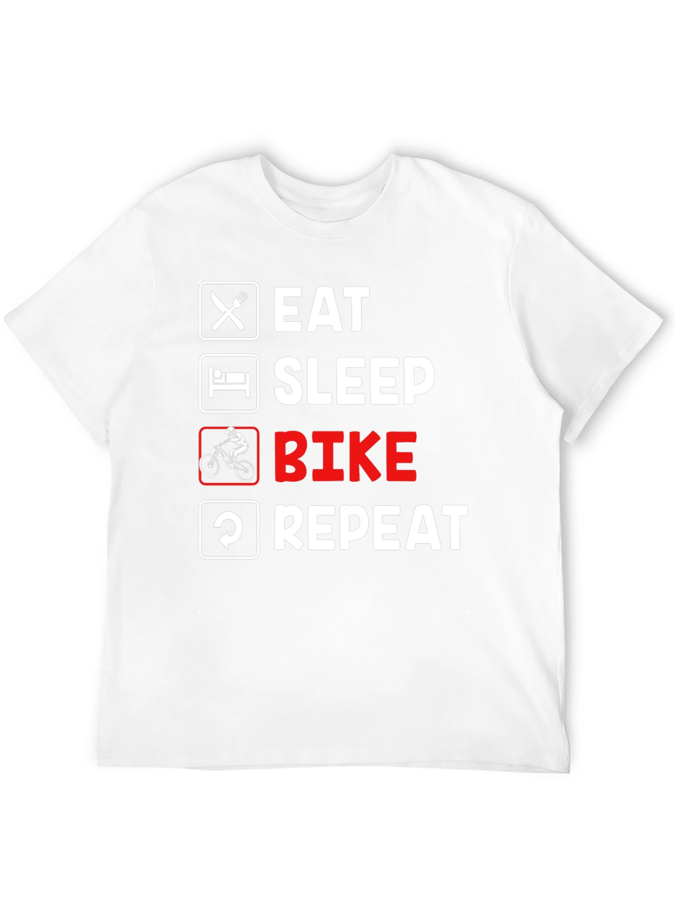 Eat Sleep Bike Repeat Black T-Shirt