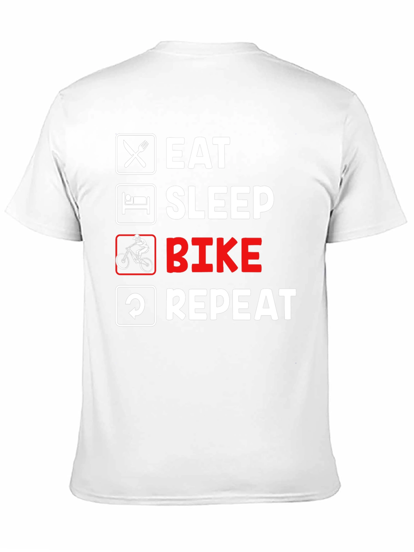 Eat Sleep Bike Repeat Black T-Shirt