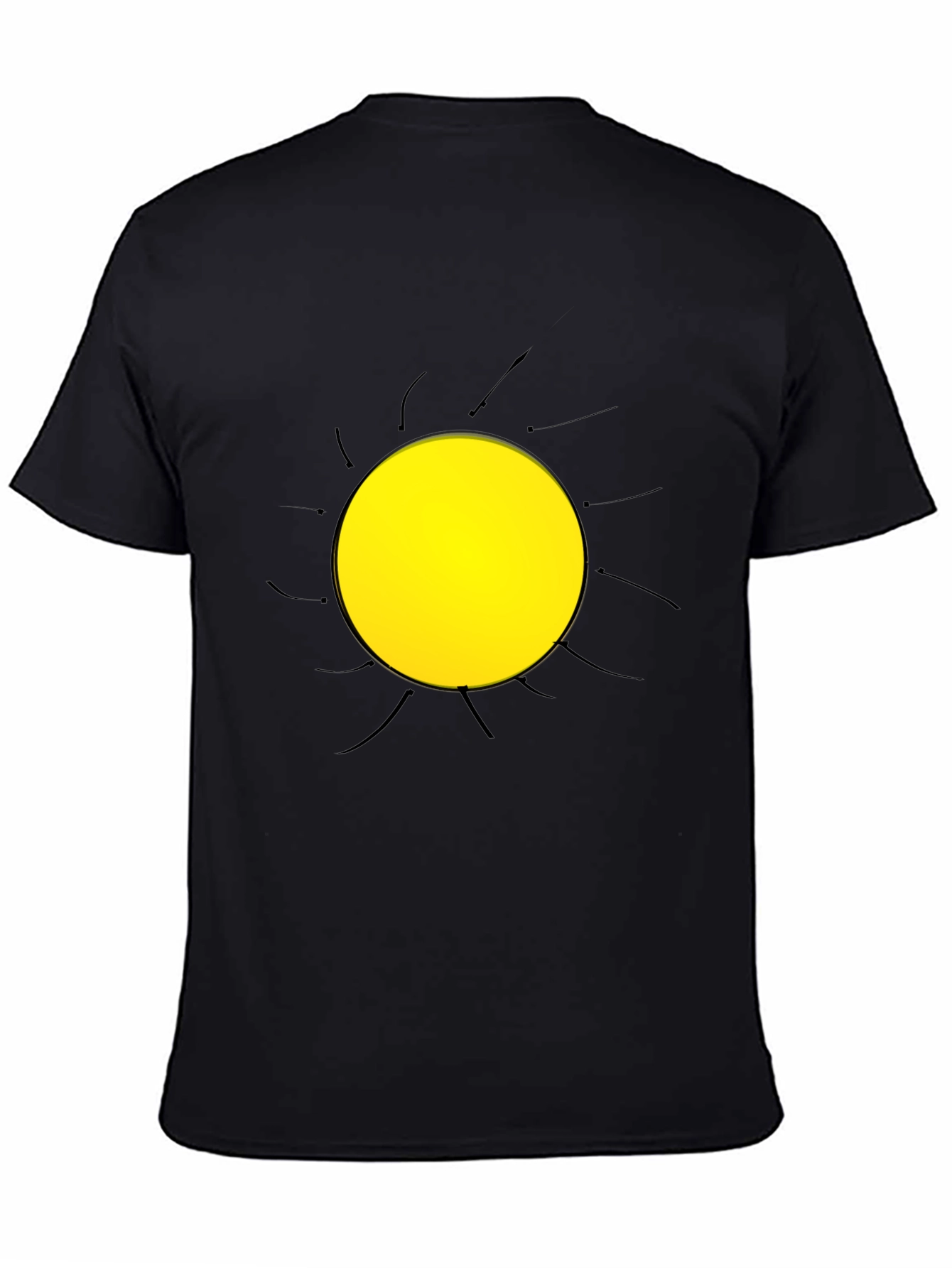 Sun Graphic Black T-Shirt | Casual Style