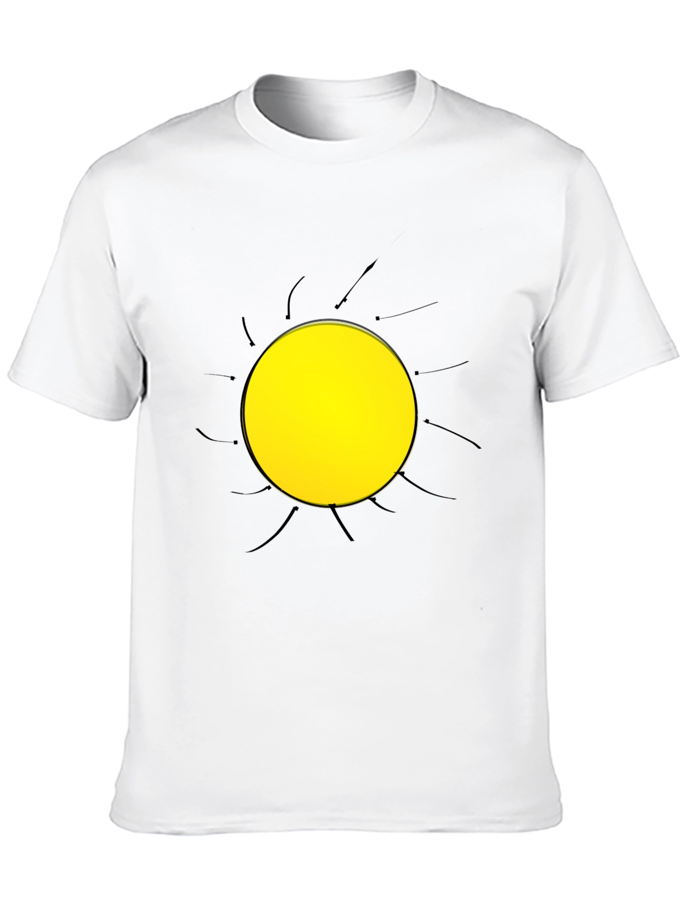 Sun Graphic Black T-Shirt | Casual Style
