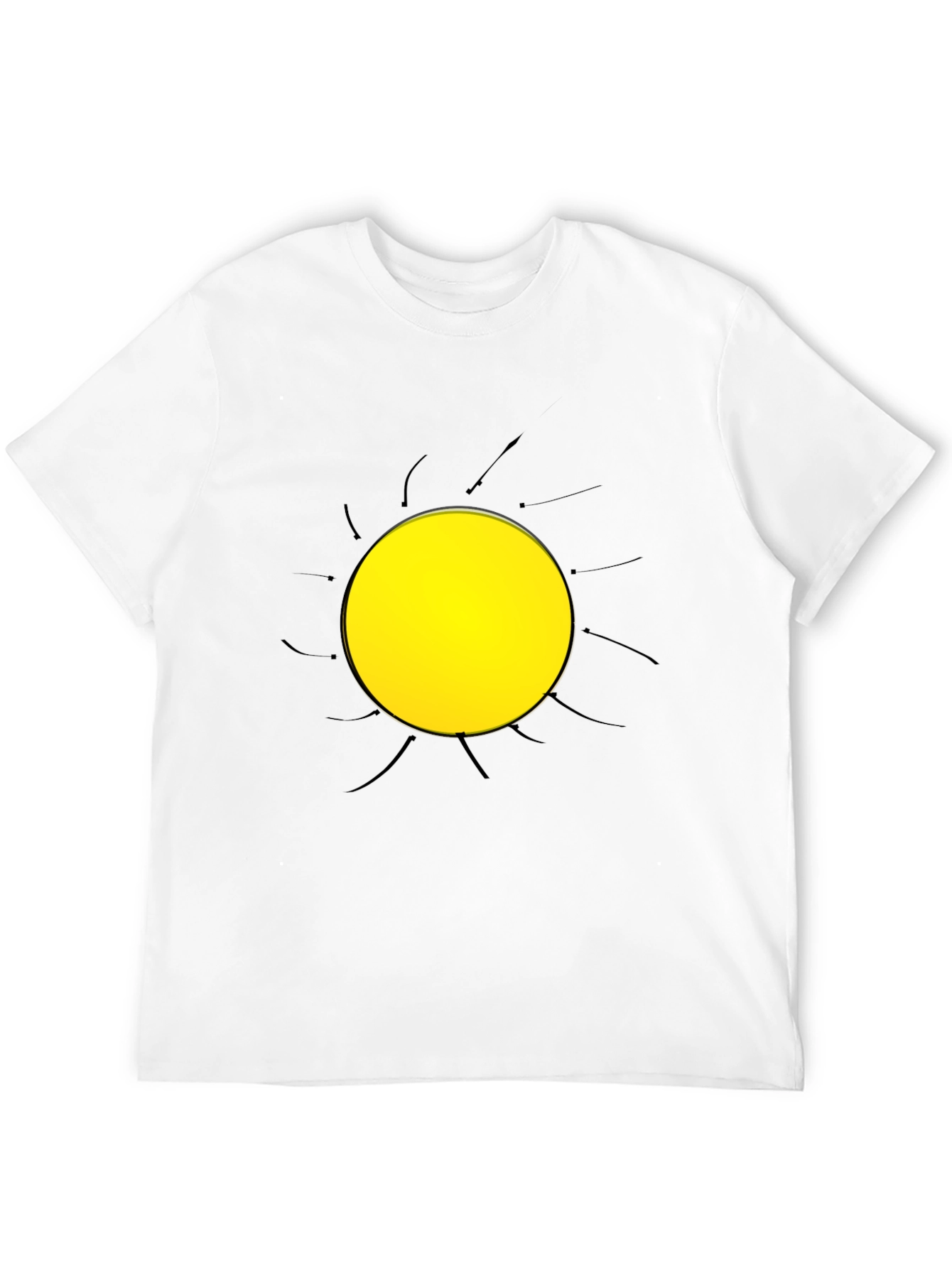 Sun Graphic Black T-Shirt | Casual Style