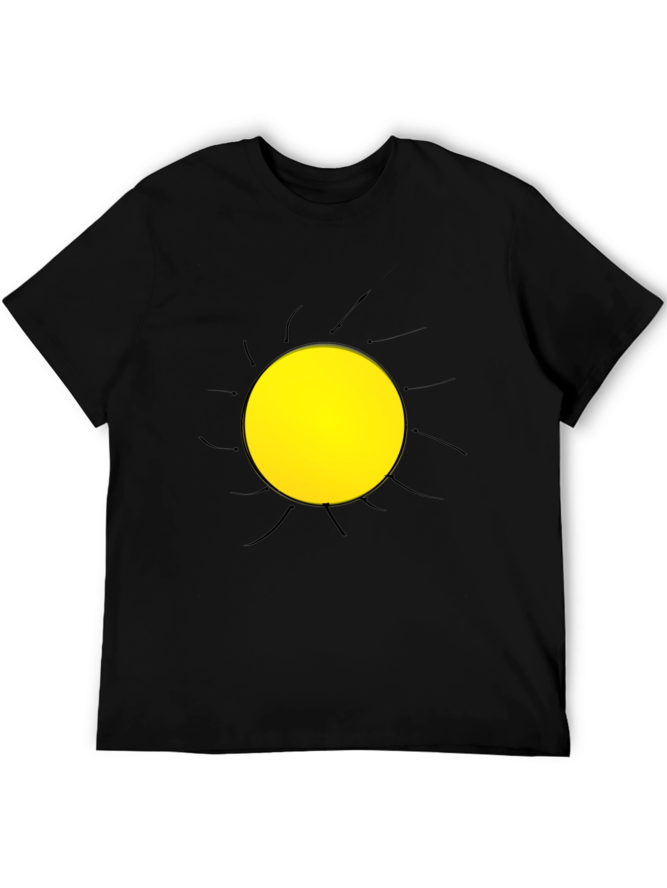 Sun Graphic Black T-Shirt | Casual Style