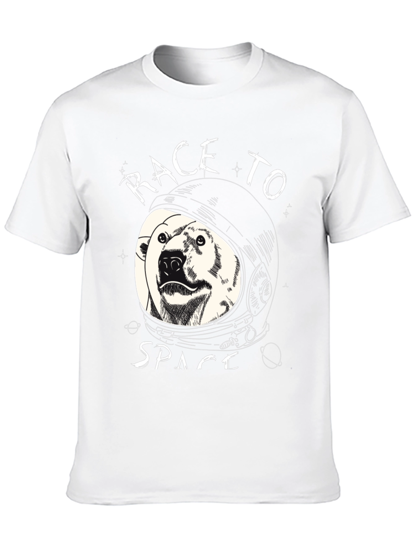 Race to Space Black Graphic Tee