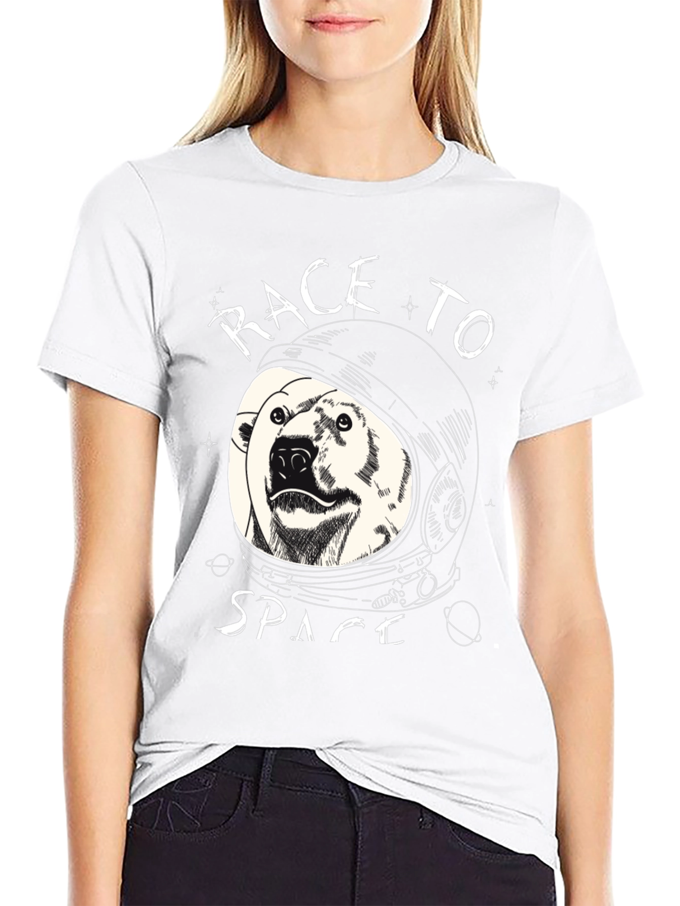 Race to Space Black Graphic Tee