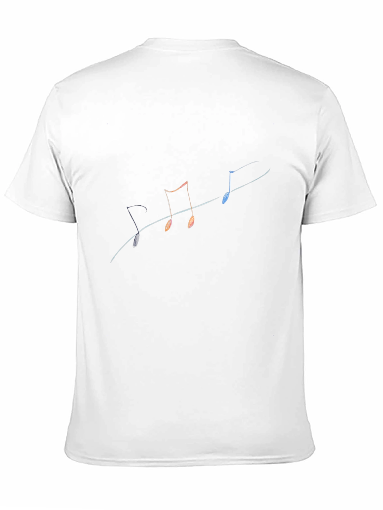 Musical Notes Mens Black T-Shirt