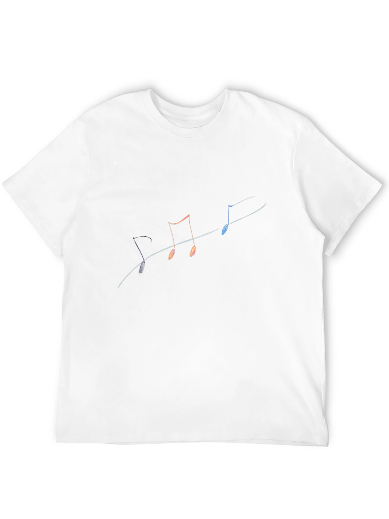 Musical Notes Mens Black T-Shirt
