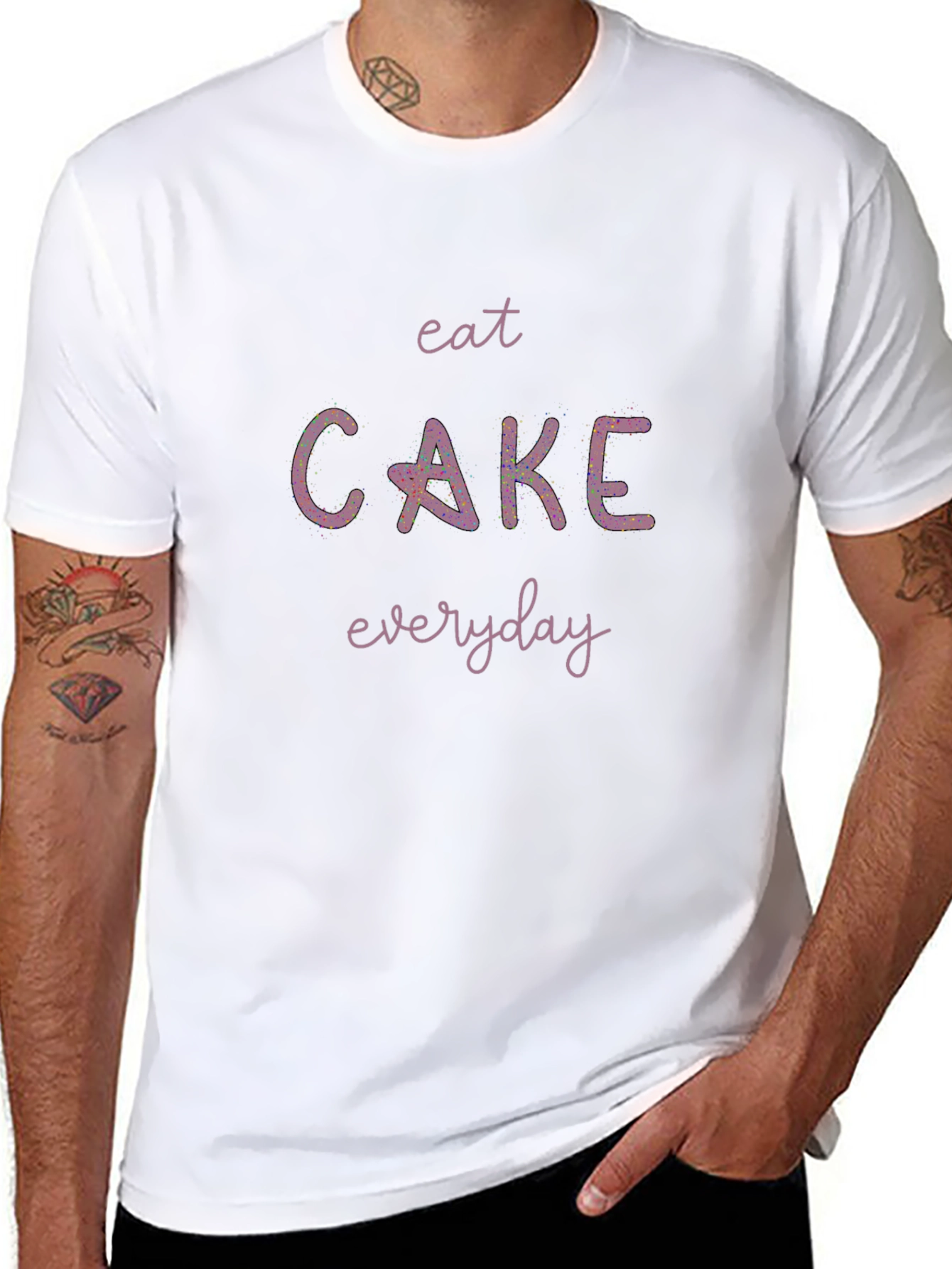 Eat Cake Everyday Black T-Shirt