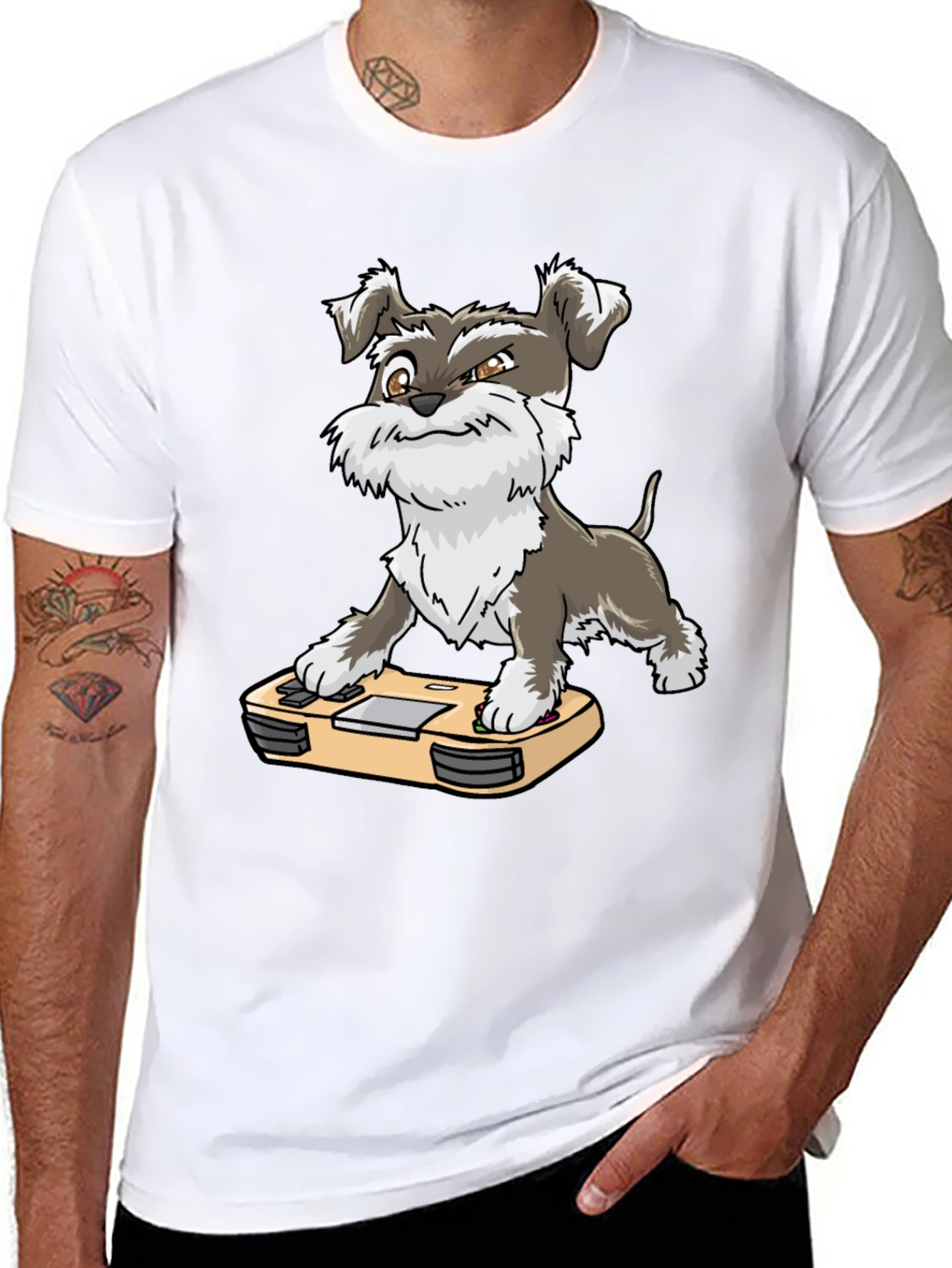 Dog Gamer T-Shirt - Schnauzer Video Game Tee